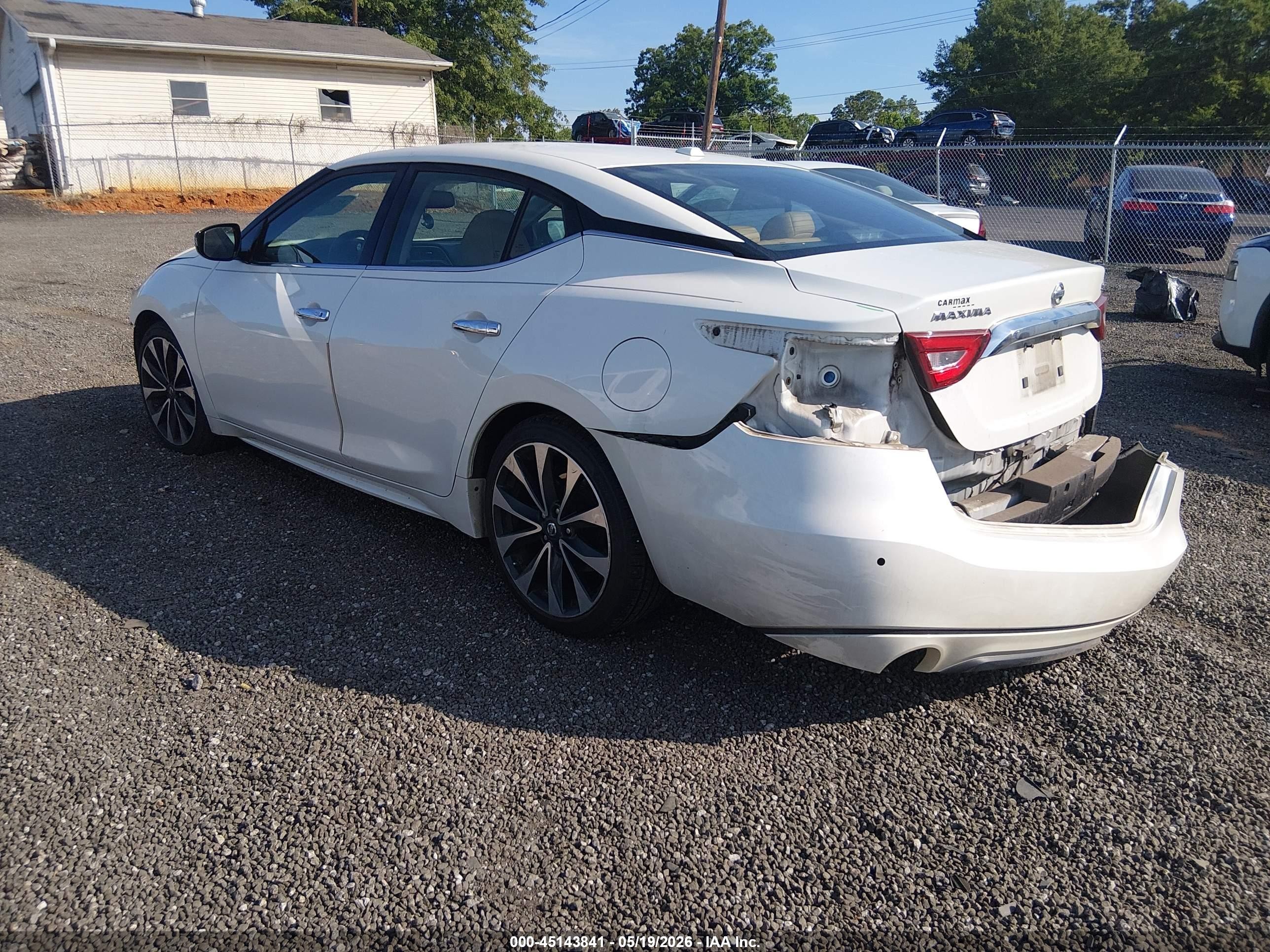 2016 Nissan Maxima 3.5 Sr White vin: 1N4AA6AP9GC439633