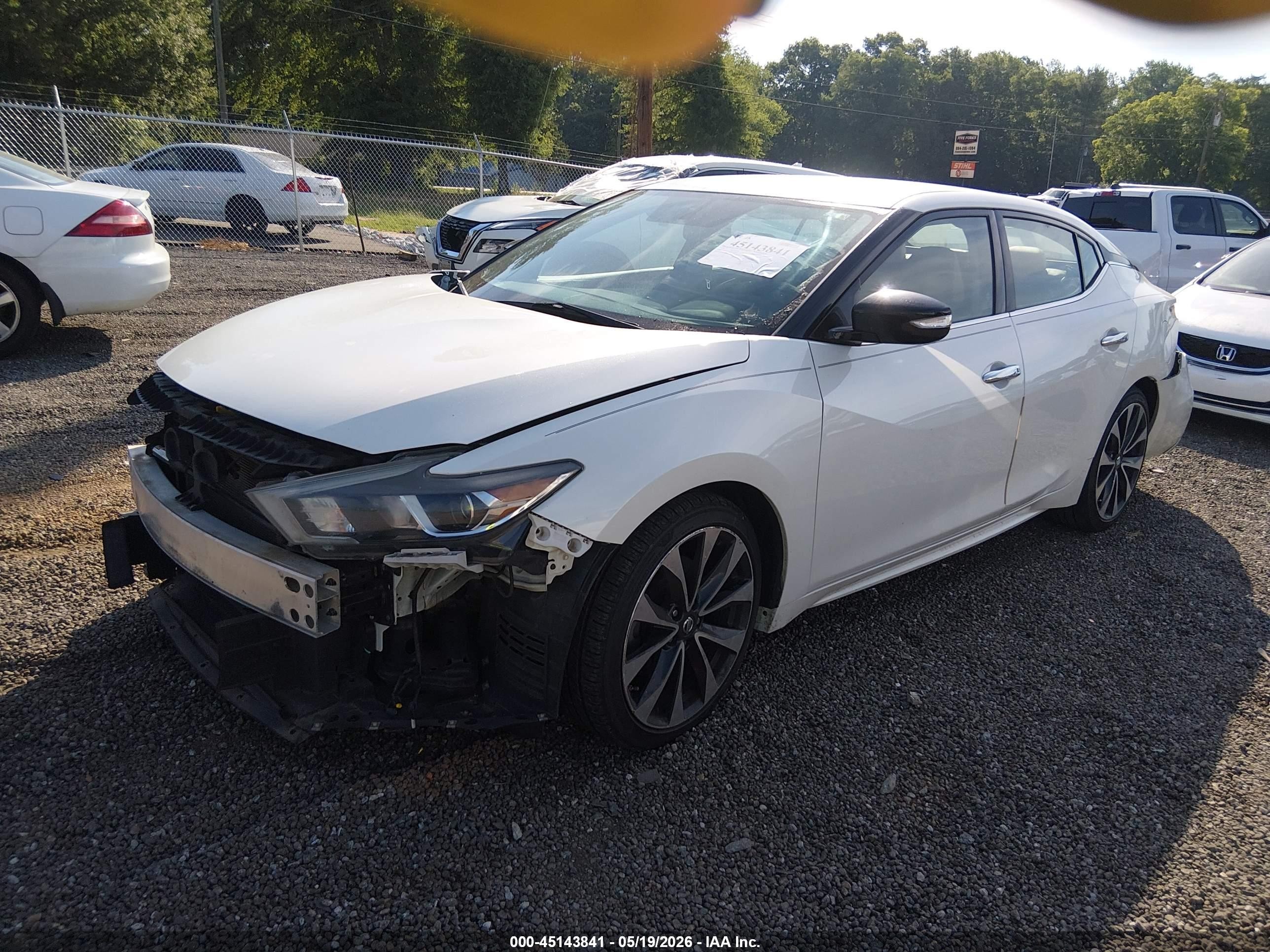 2016 Nissan Maxima 3.5 Sr White vin: 1N4AA6AP9GC439633