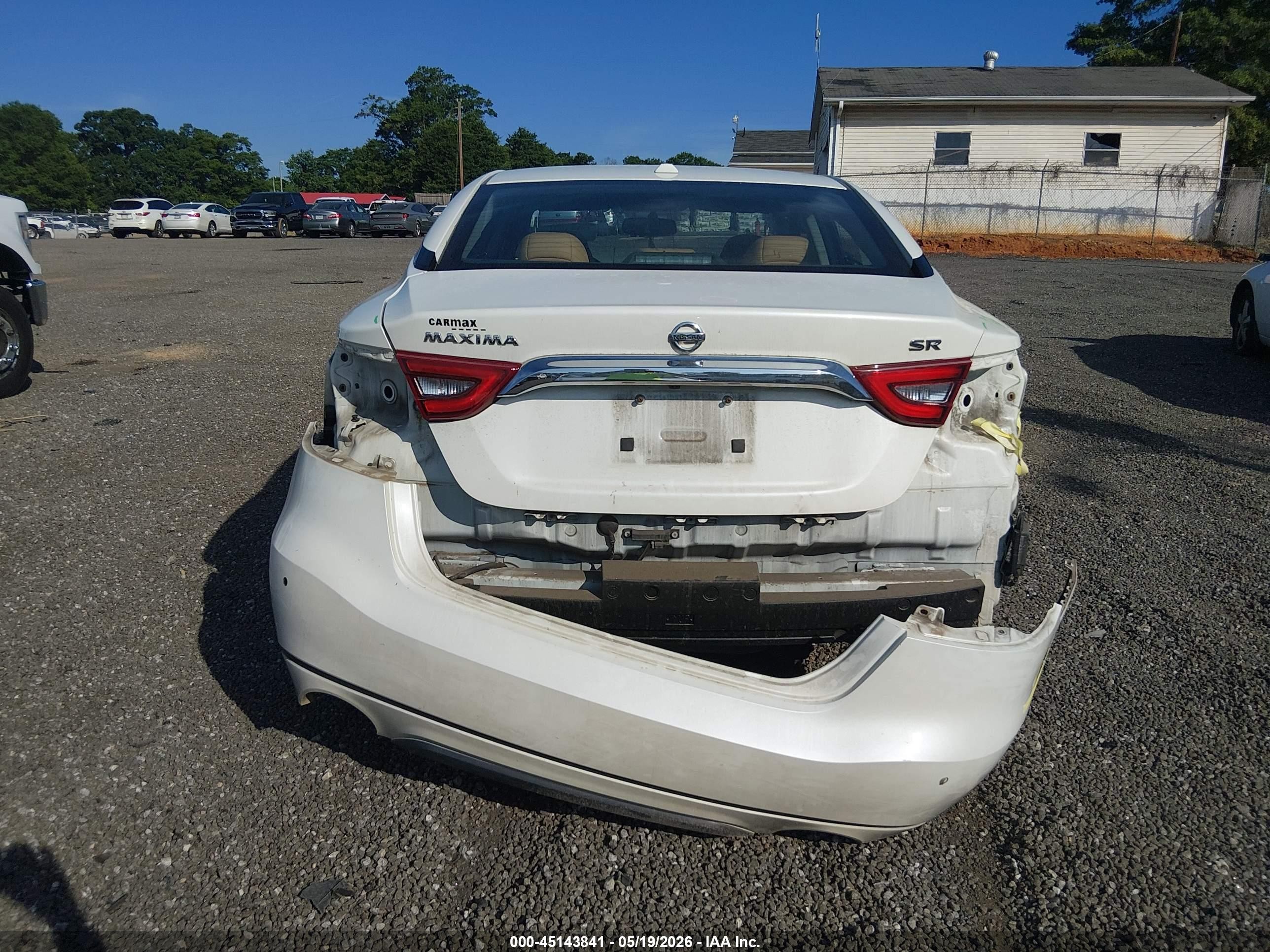 2016 Nissan Maxima 3.5 Sr White vin: 1N4AA6AP9GC439633