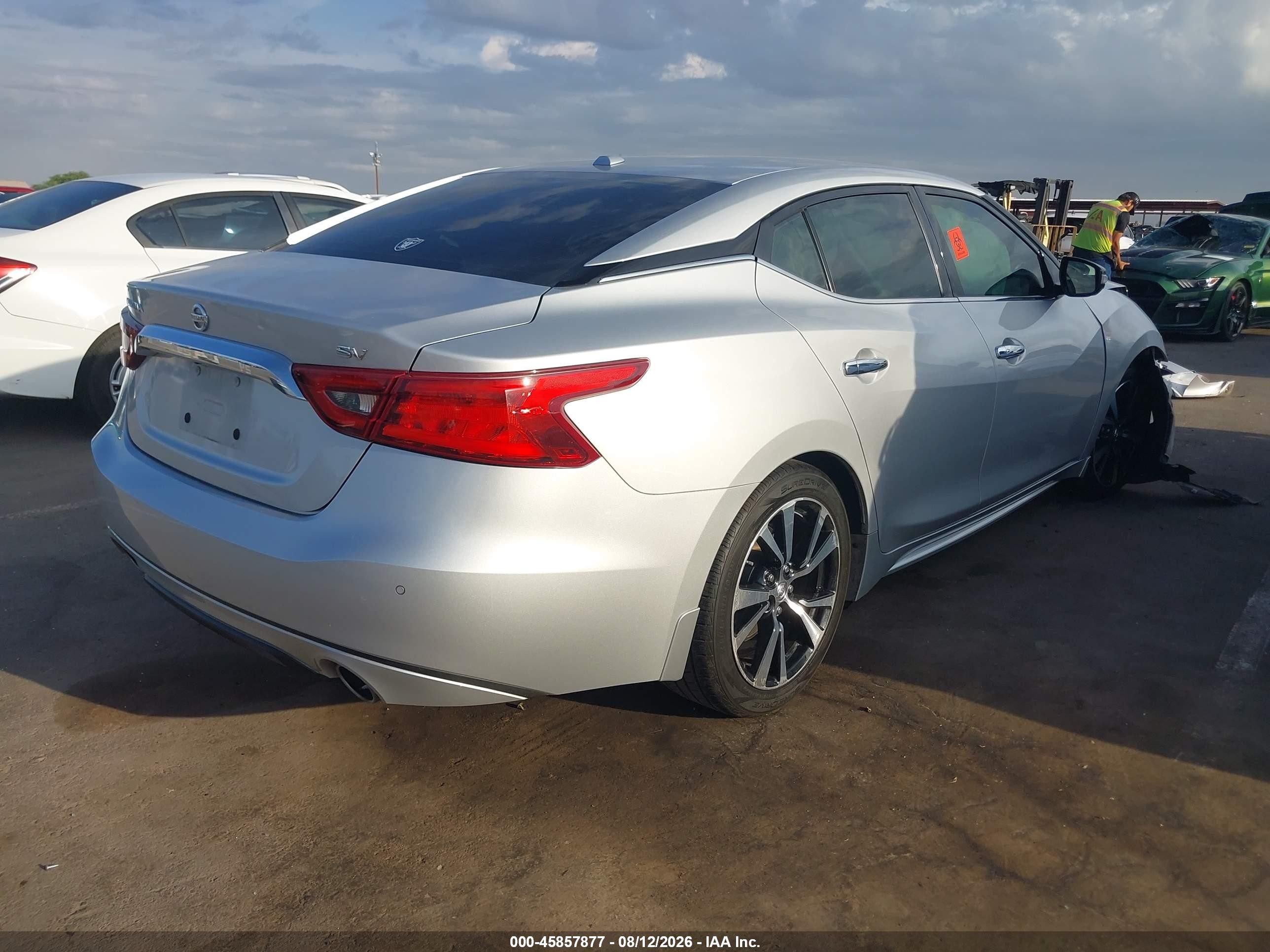 2018 Nissan Maxima 3.5 Sv Silver vin: 1N4AA6AP9JC403836