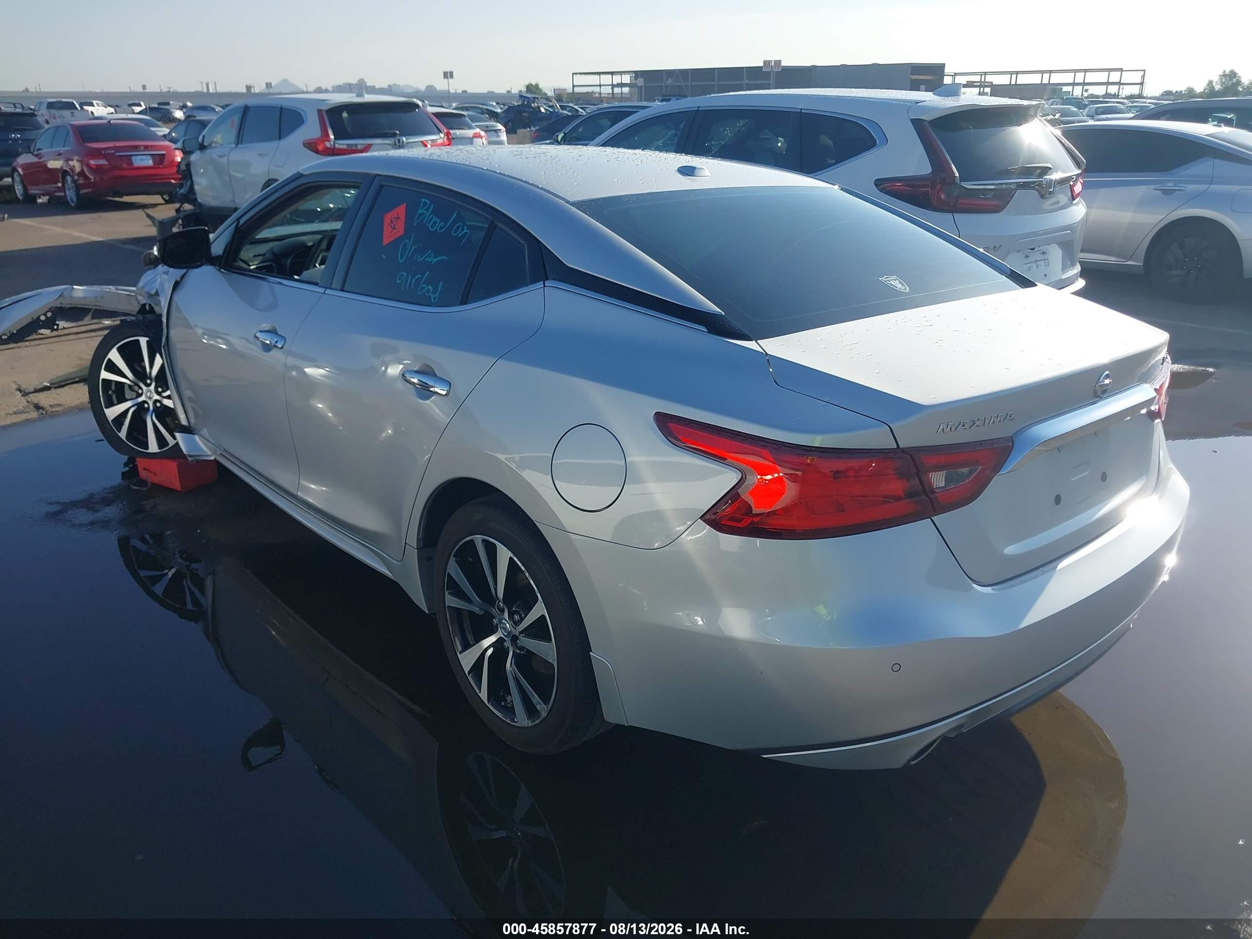 2018 Nissan Maxima 3.5 Sv Silver vin: 1N4AA6AP9JC403836