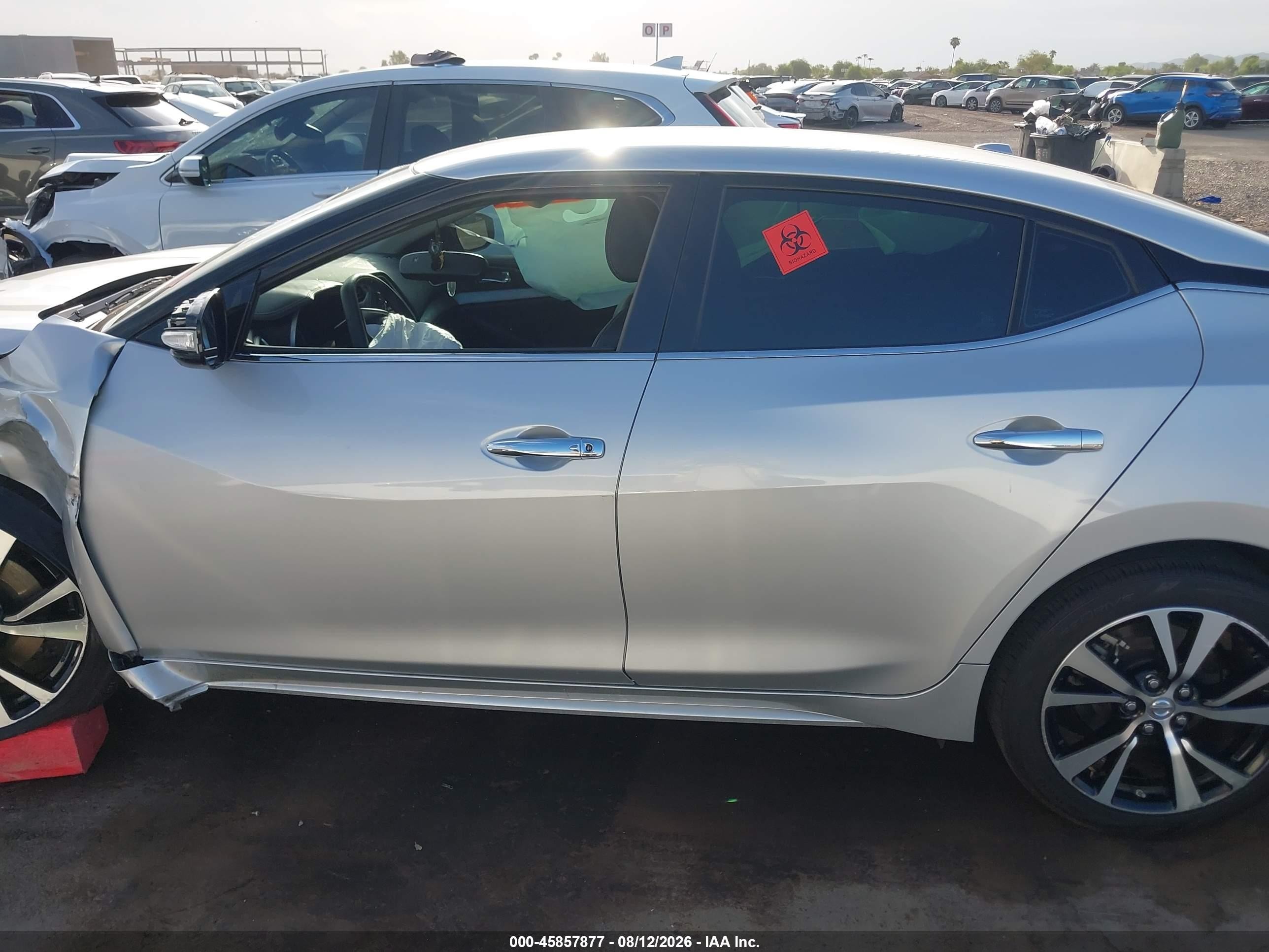 2018 Nissan Maxima 3.5 Sv Silver vin: 1N4AA6AP9JC403836