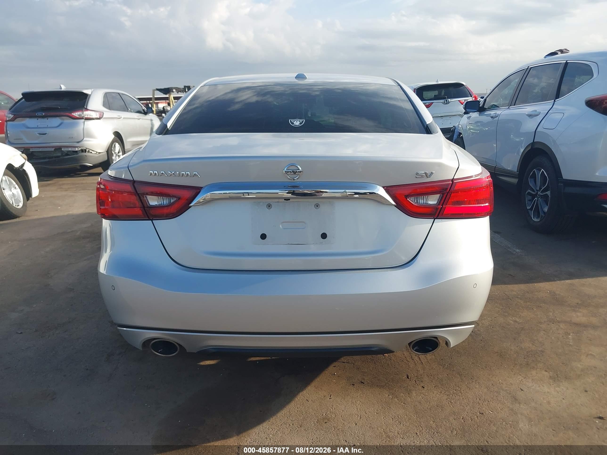 2018 Nissan Maxima 3.5 Sv Silver vin: 1N4AA6AP9JC403836