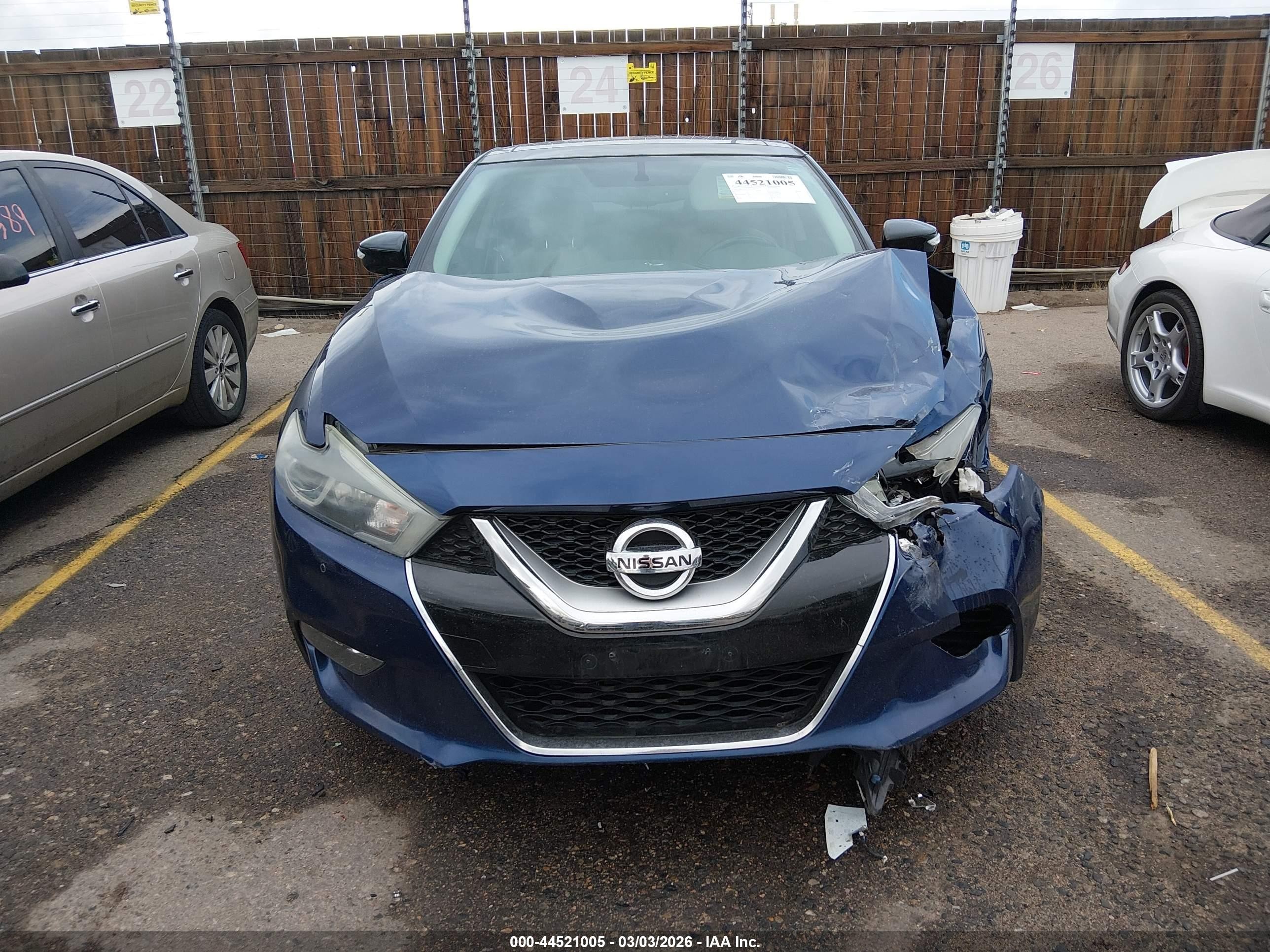 2017 Nissan Maxima 3.5 Sl Blue vin: 1N4AA6APXHC452067