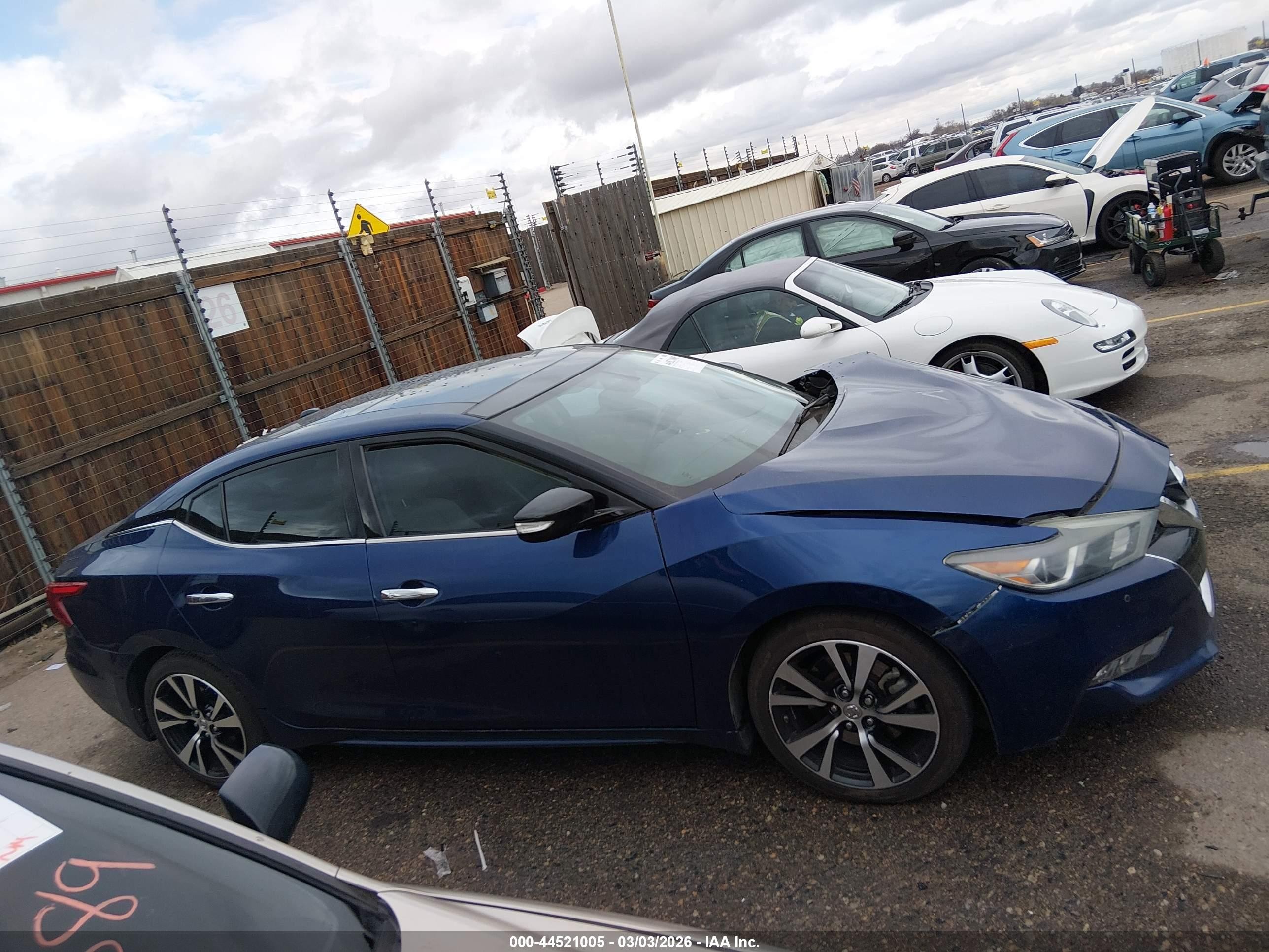 2017 Nissan Maxima 3.5 Sl Blue vin: 1N4AA6APXHC452067