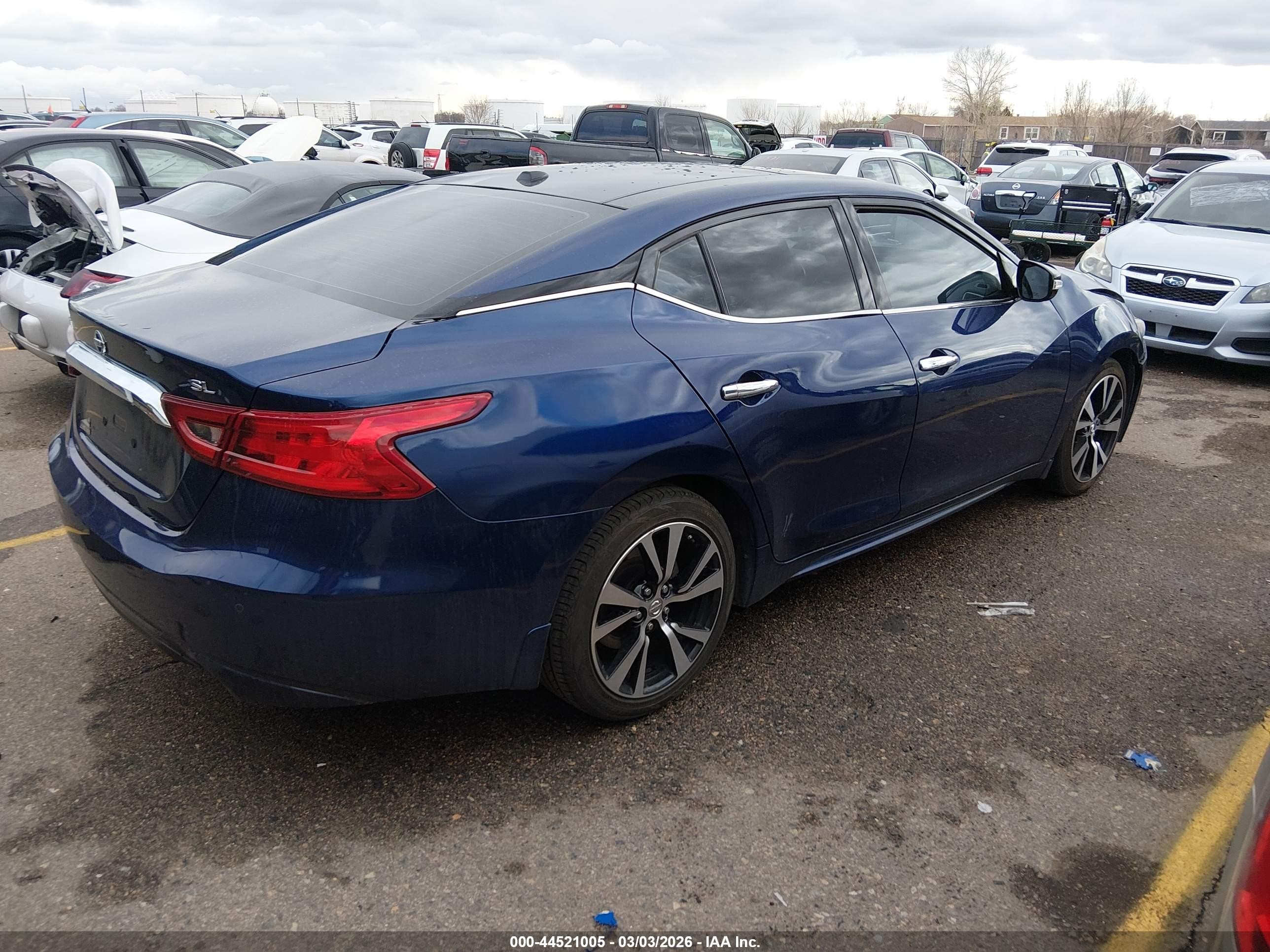 2017 Nissan Maxima 3.5 Sl Blue vin: 1N4AA6APXHC452067