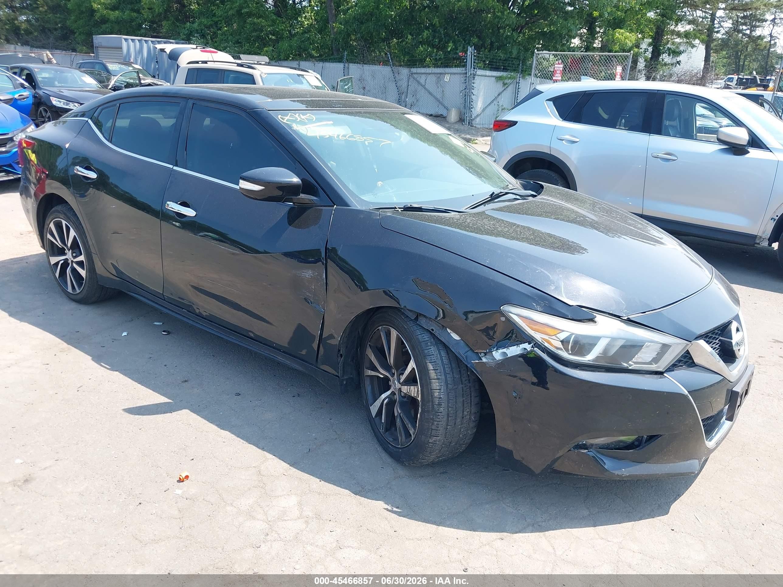 2018 Nissan Maxima 3.5 Sl Black vin: 1N4AA6APXJC383905