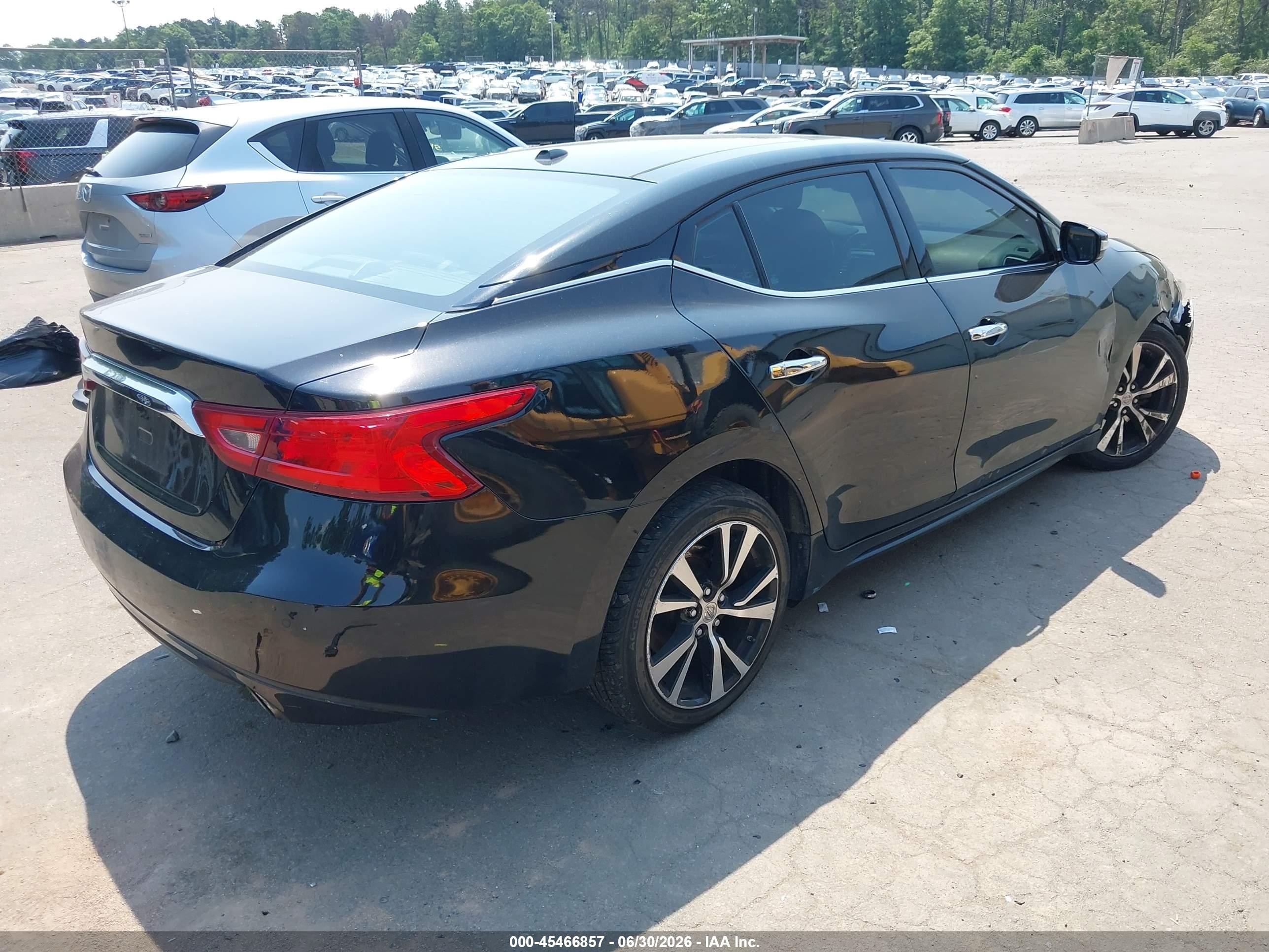 2018 Nissan Maxima 3.5 Sl Black vin: 1N4AA6APXJC383905