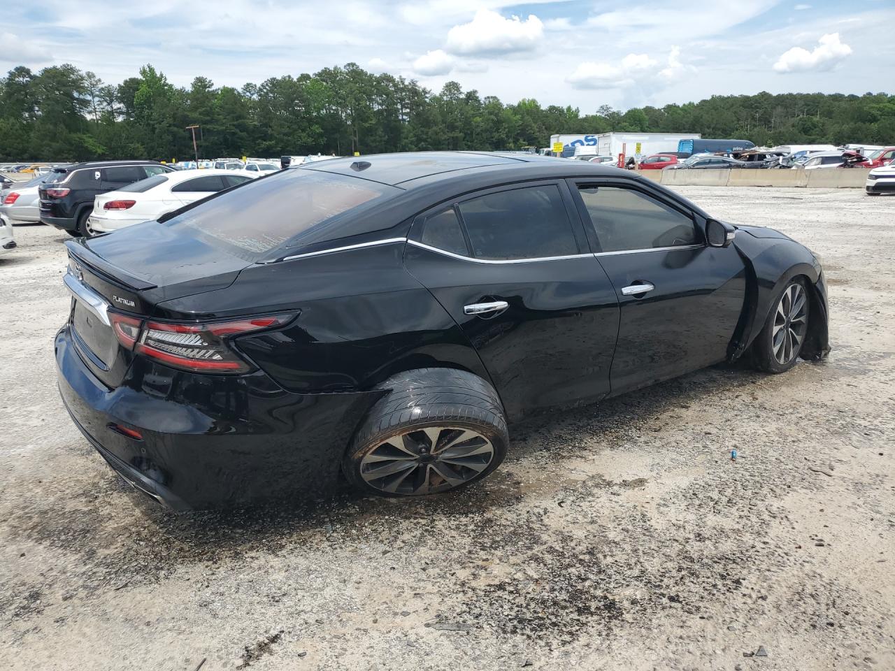 2019 Nissan Maxima Platinum Black vin: 1N4AA6AV0KC368216 Damage: Right Qtr Panel, Dent(S) W/No Paint Dmg, 8 To 9 Inches