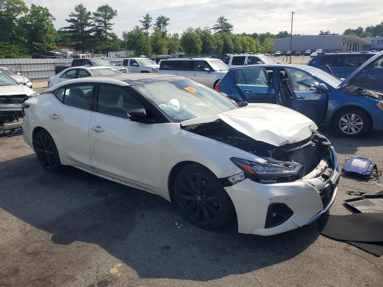 2019 Nissan Maxima 3.5 Sr White vin: 1N4AA6AV0KC375649