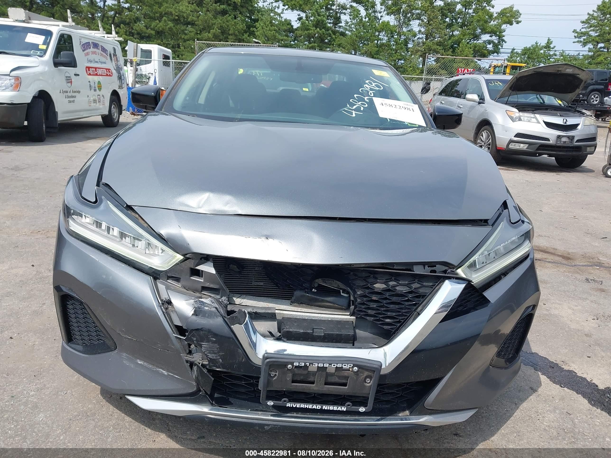2019 Nissan Maxima 3.5 S Gray vin: 1N4AA6AV5KC365716