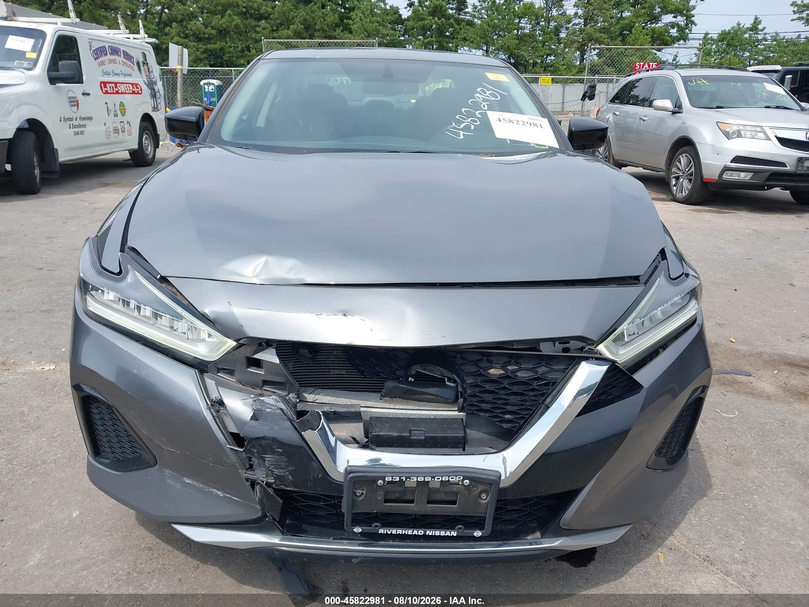 2019 Nissan Maxima 3.5 S Gray vin: 1N4AA6AV5KC365716