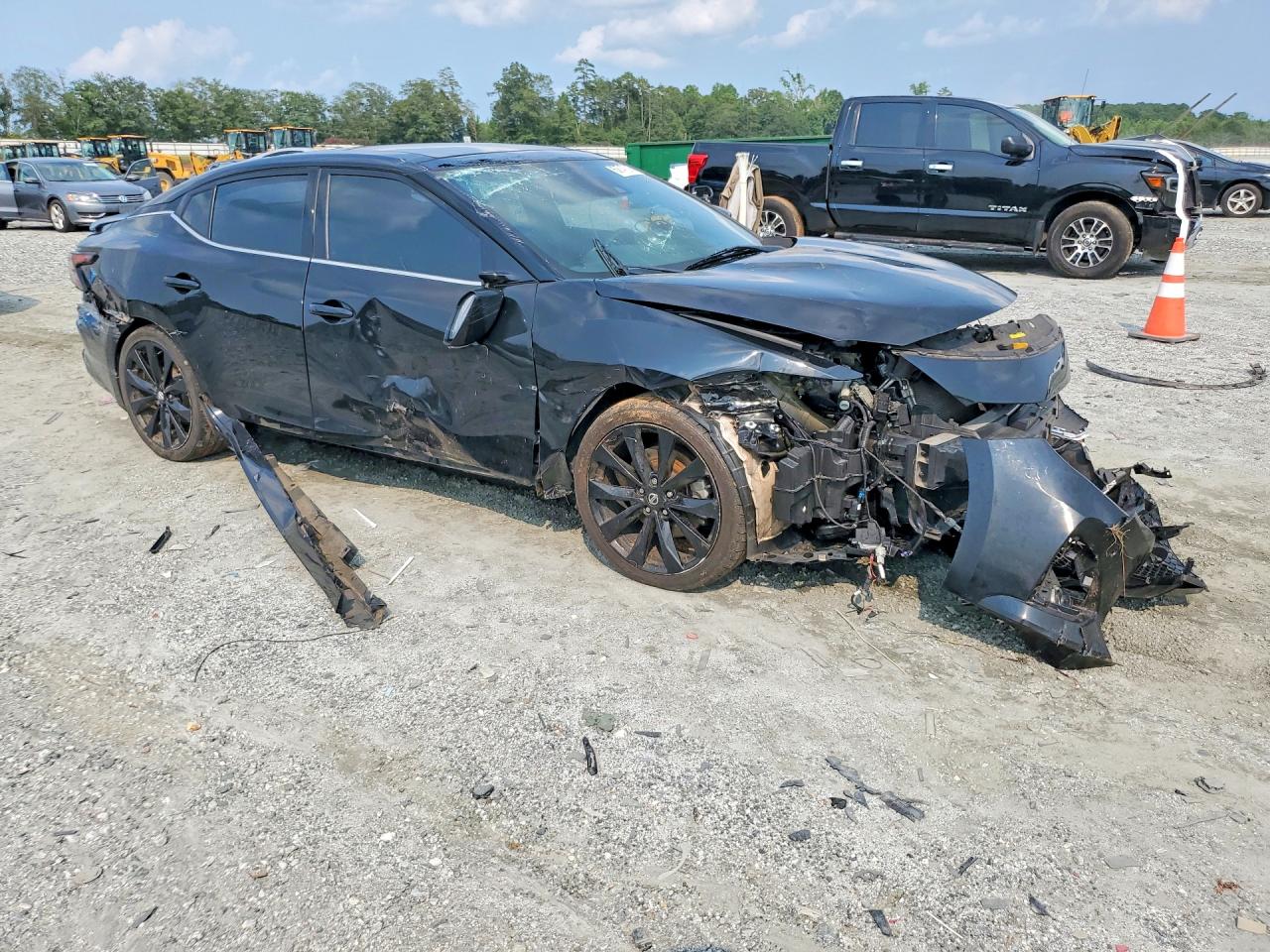 2019 Nissan Maxima 3.5 Sr Black vin: 1N4AA6AV8KC376841