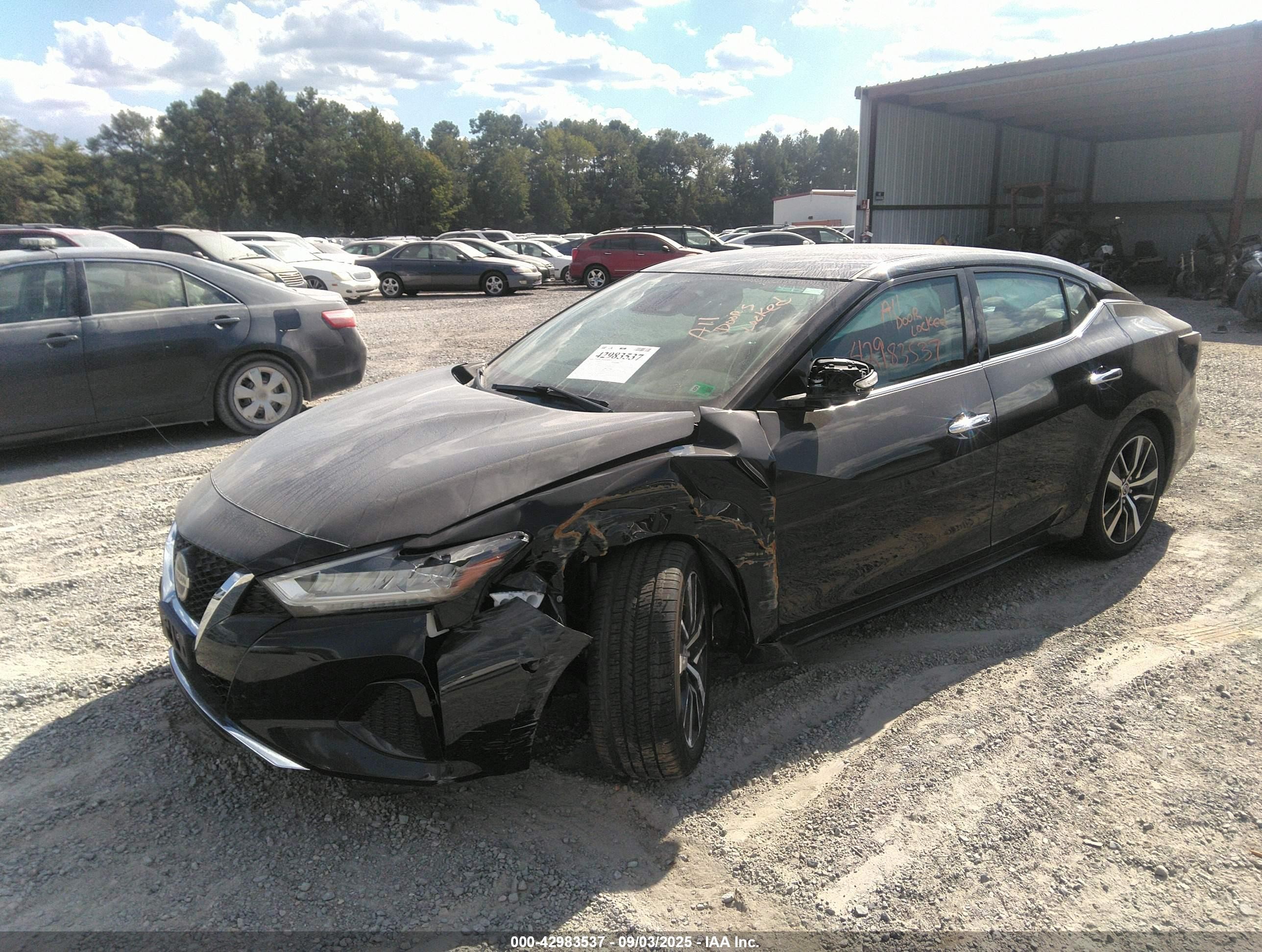 2021 Nissan Maxima Sv Xtronic Cvt Черный vin: 1N4AA6CV5MC509829