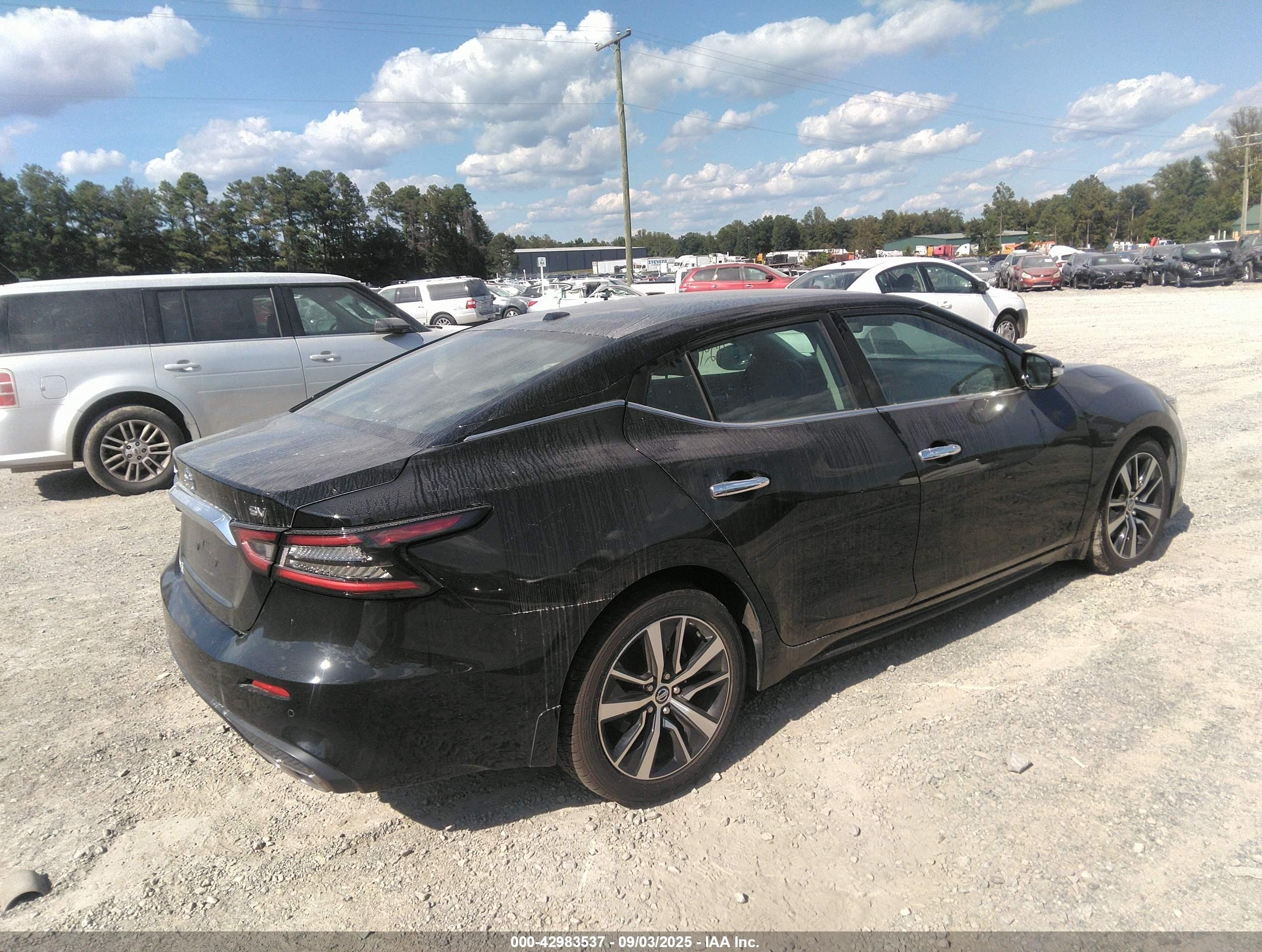 2021 Nissan Maxima Sv Xtronic Cvt Черный vin: 1N4AA6CV5MC509829
