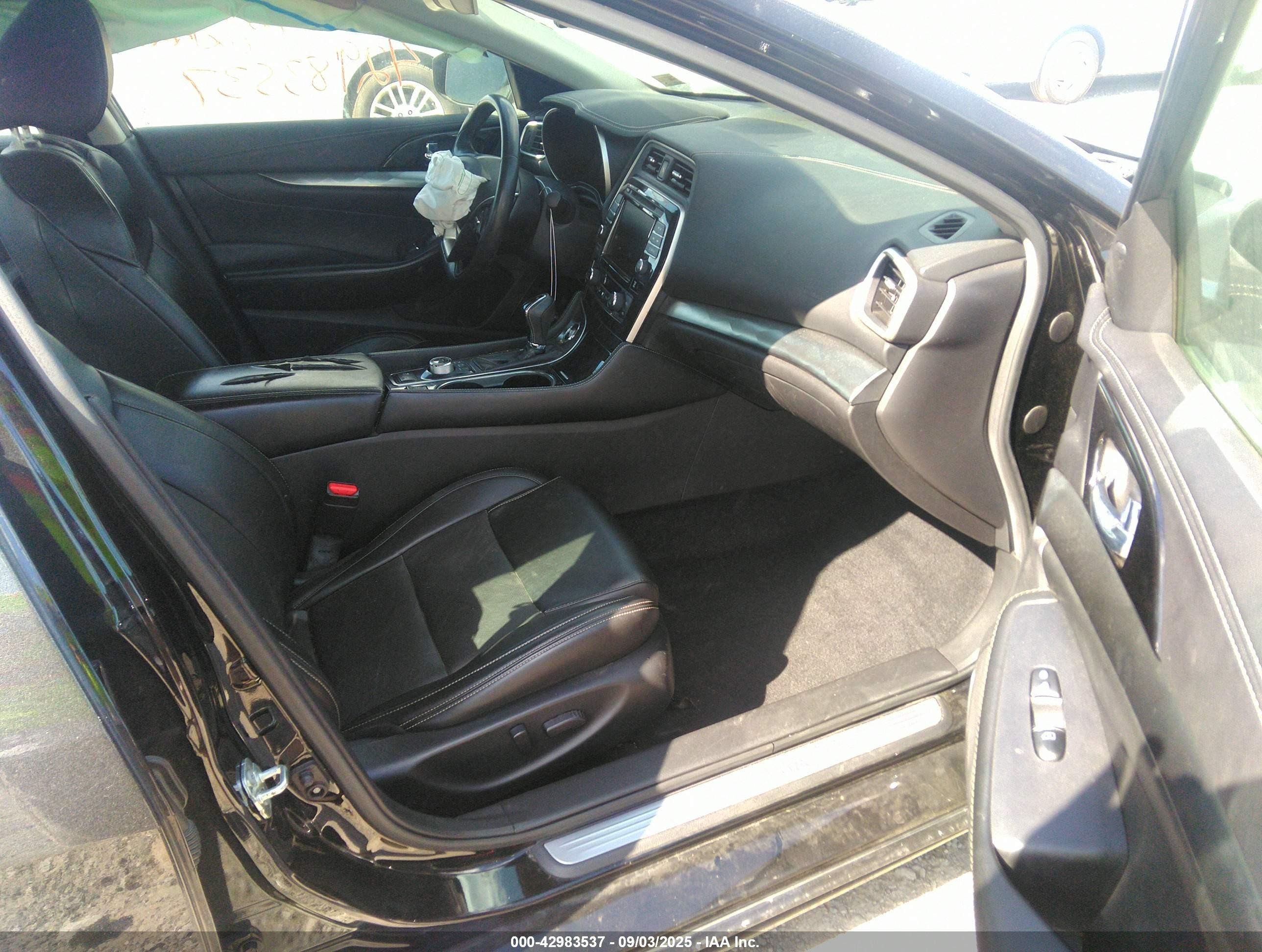 2021 Nissan Maxima Sv Xtronic Cvt Черный vin: 1N4AA6CV5MC509829