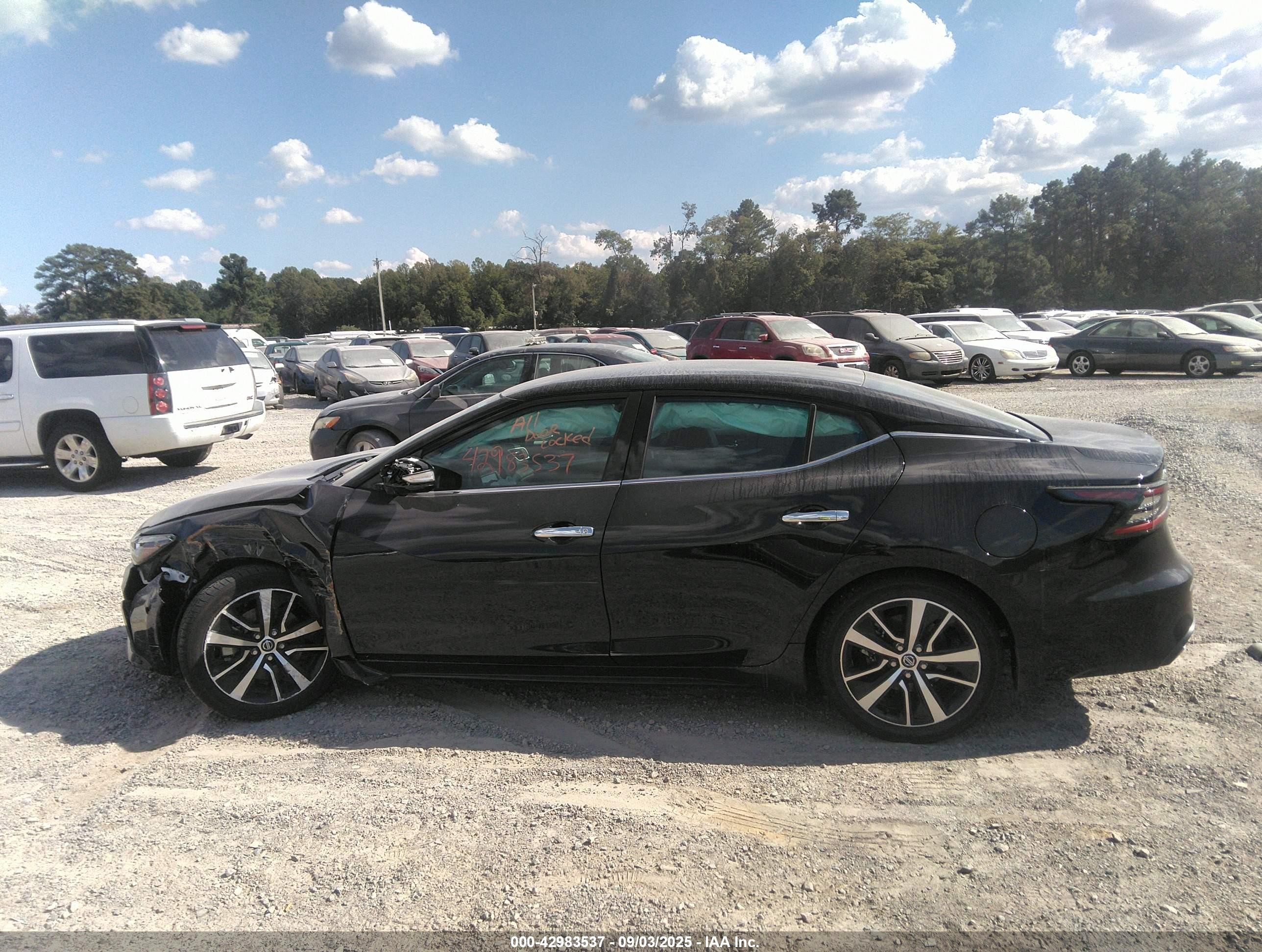 2021 Nissan Maxima Sv Xtronic Cvt Черный vin: 1N4AA6CV5MC509829