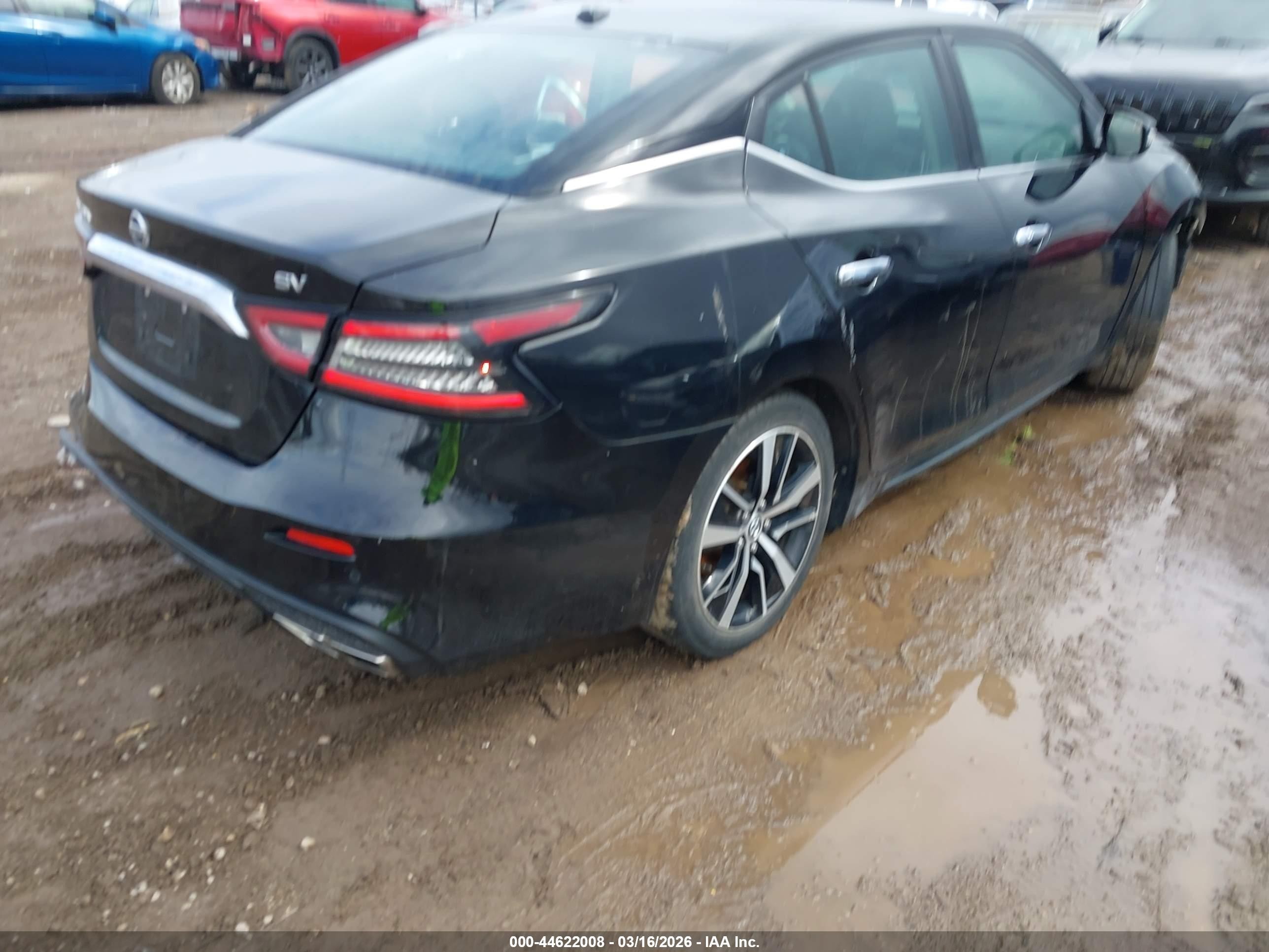 2021 Nissan Maxima Sv Xtronic Cvt Black vin: 1N4AA6CV7MC504437