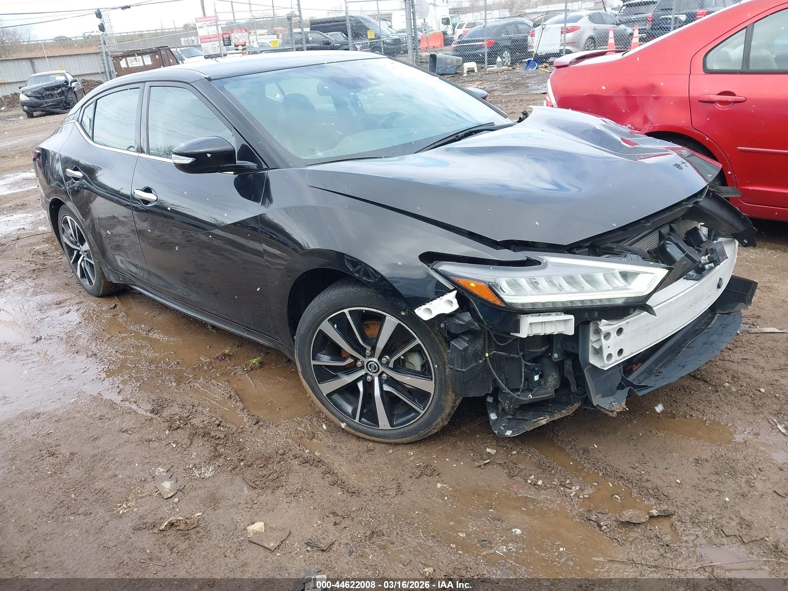 2021 Nissan Maxima Sv Xtronic Cvt Black vin: 1N4AA6CV7MC504437
