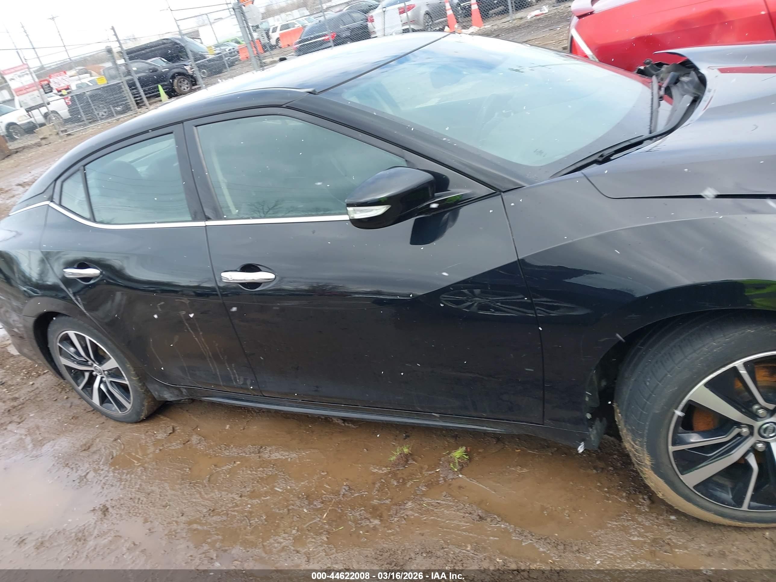 2021 Nissan Maxima Sv Xtronic Cvt Black vin: 1N4AA6CV7MC504437