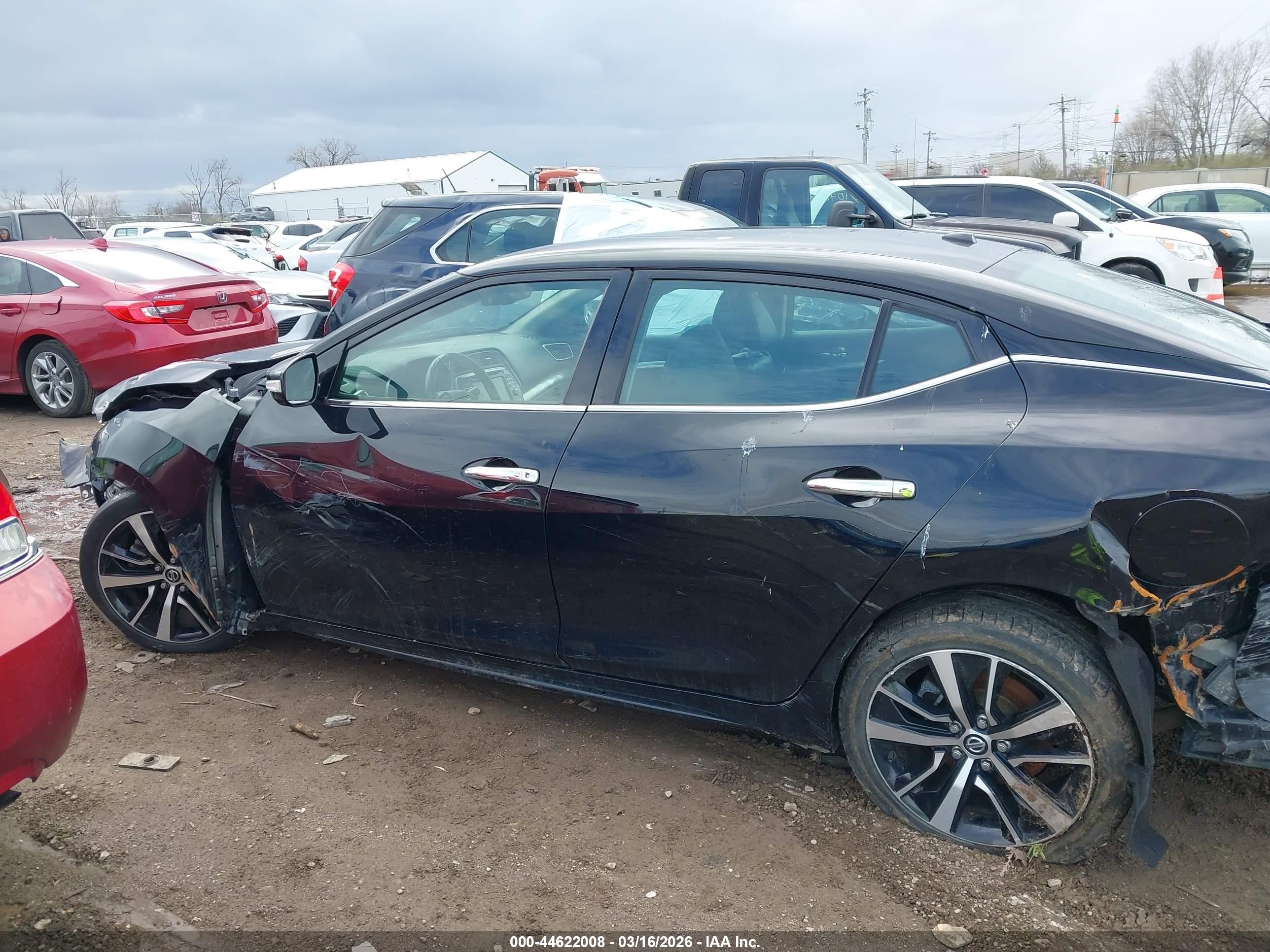 2021 Nissan Maxima Sv Xtronic Cvt Black vin: 1N4AA6CV7MC504437