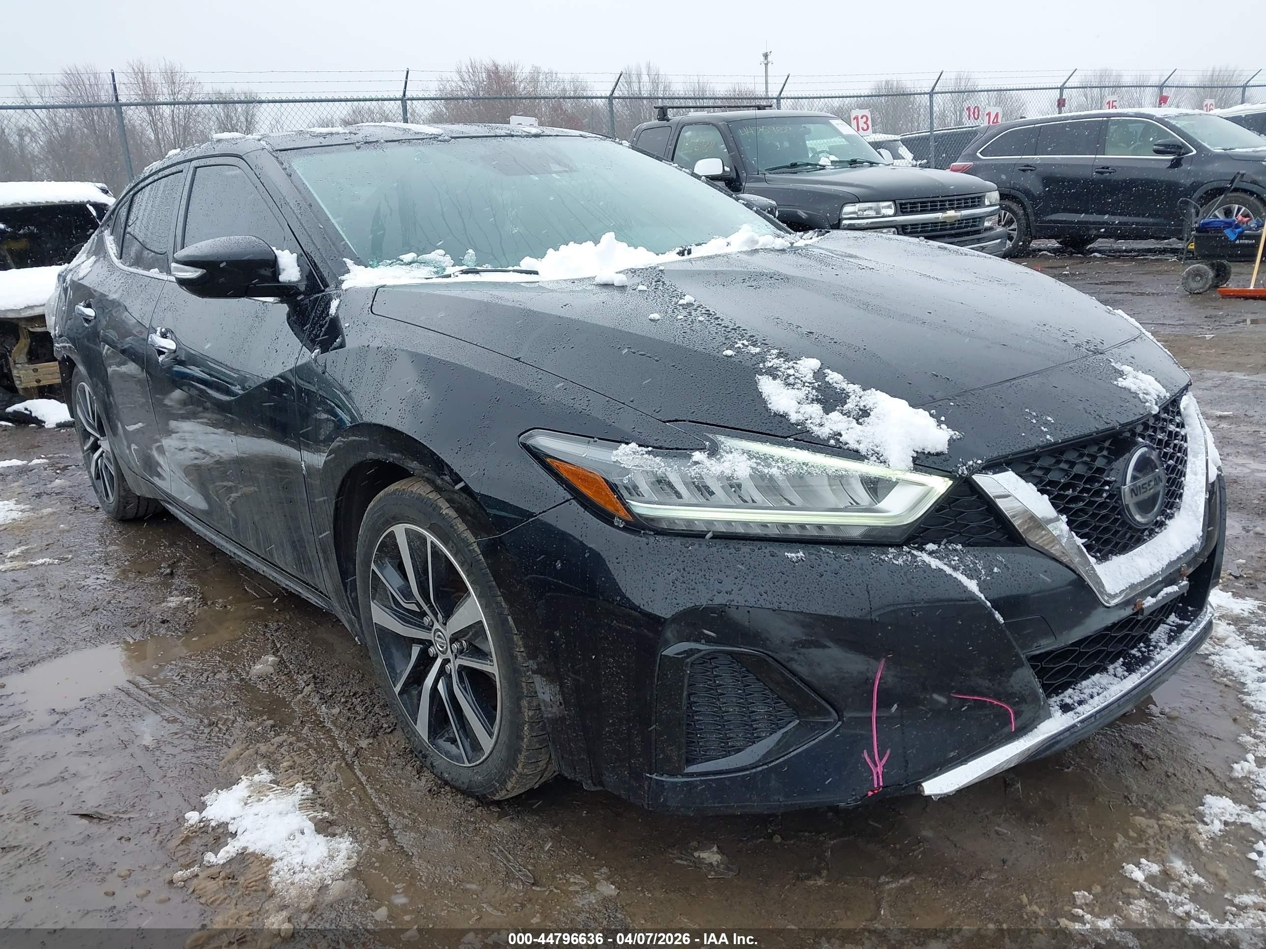 2021 Nissan Maxima Sv Xtronic Cvt Черный vin: 1N4AA6CV9MC503743