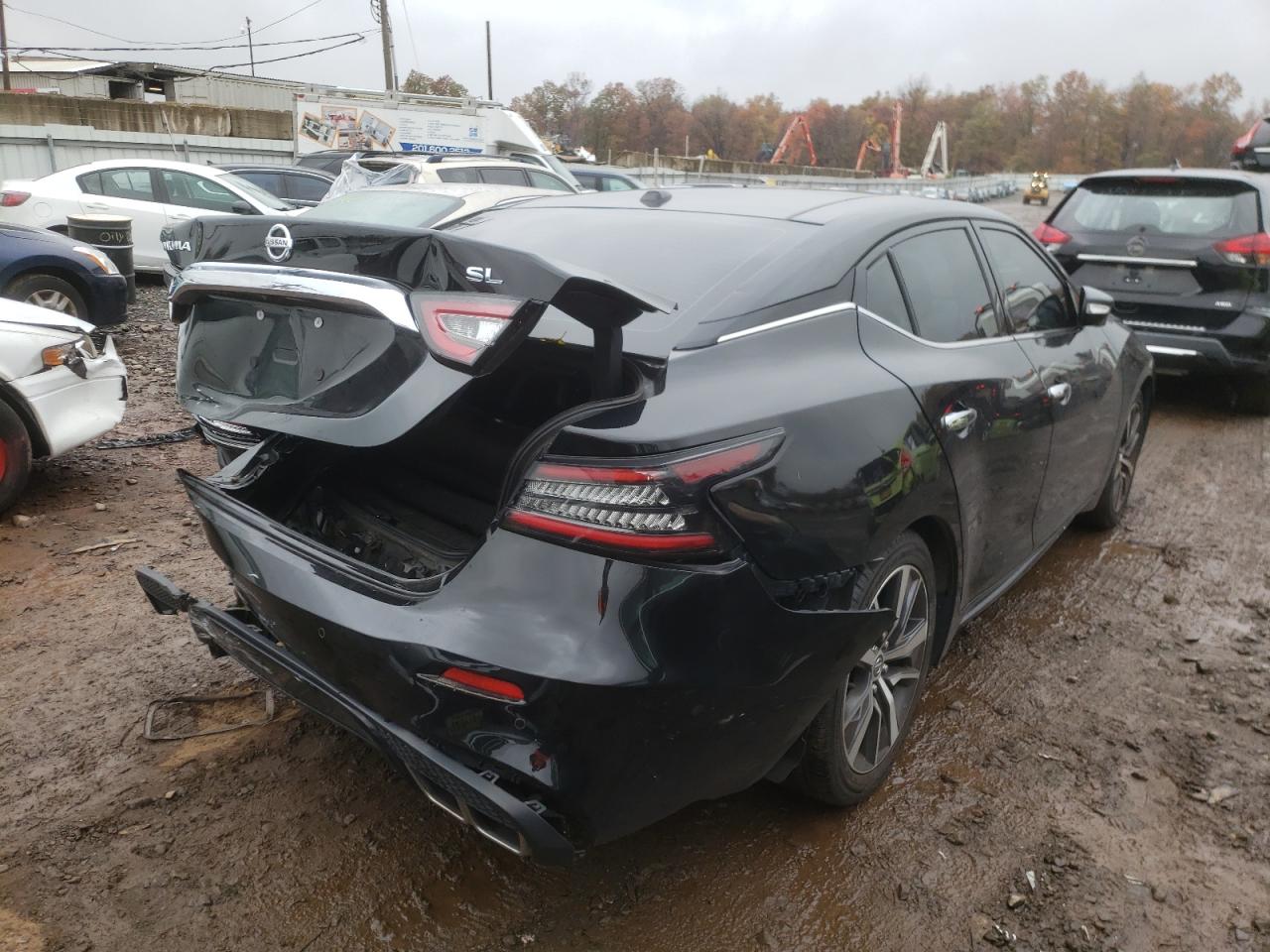 2020 Nissan Maxima Sl Black vin: 1N4AA6DV6LC372252