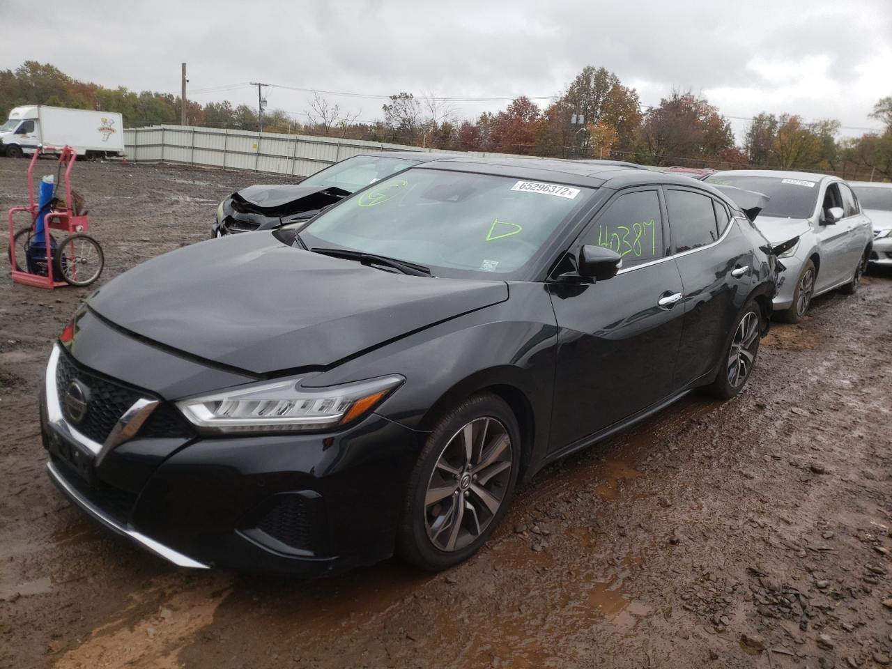 2020 Nissan Maxima Sl Black vin: 1N4AA6DV6LC372252