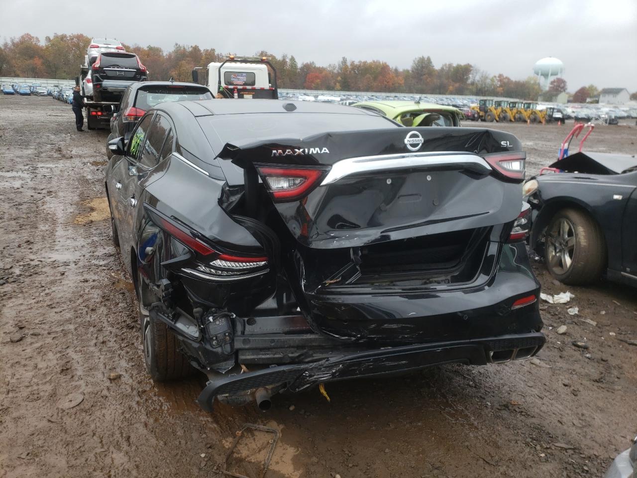 2020 Nissan Maxima Sl Black vin: 1N4AA6DV6LC372252