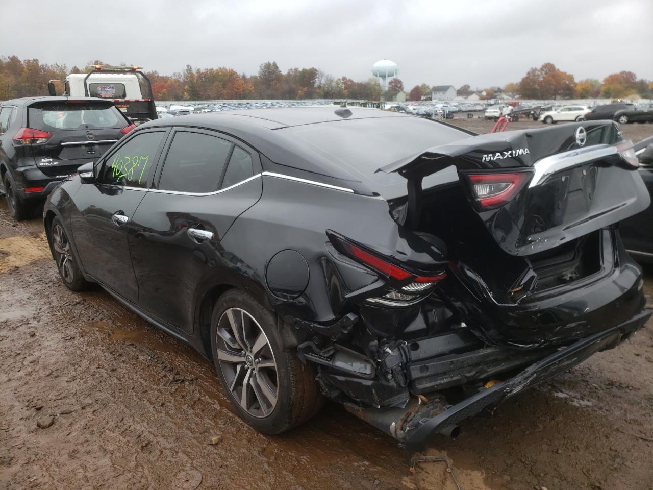 2020 Nissan Maxima Sl Black vin: 1N4AA6DV6LC372252