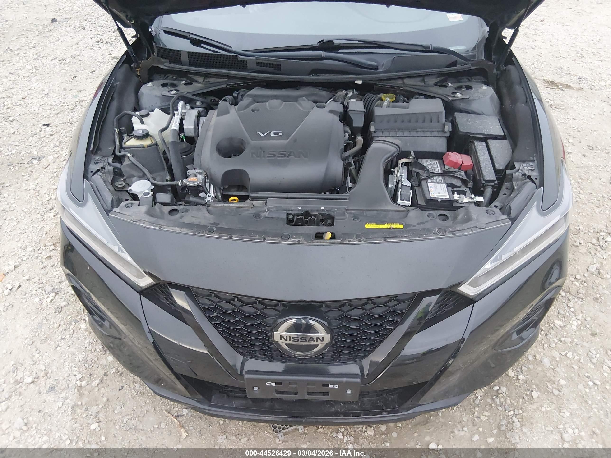 2022 Nissan Maxima Sr Xtronic Cvt Black vin: 1N4AA6EV3NC507785