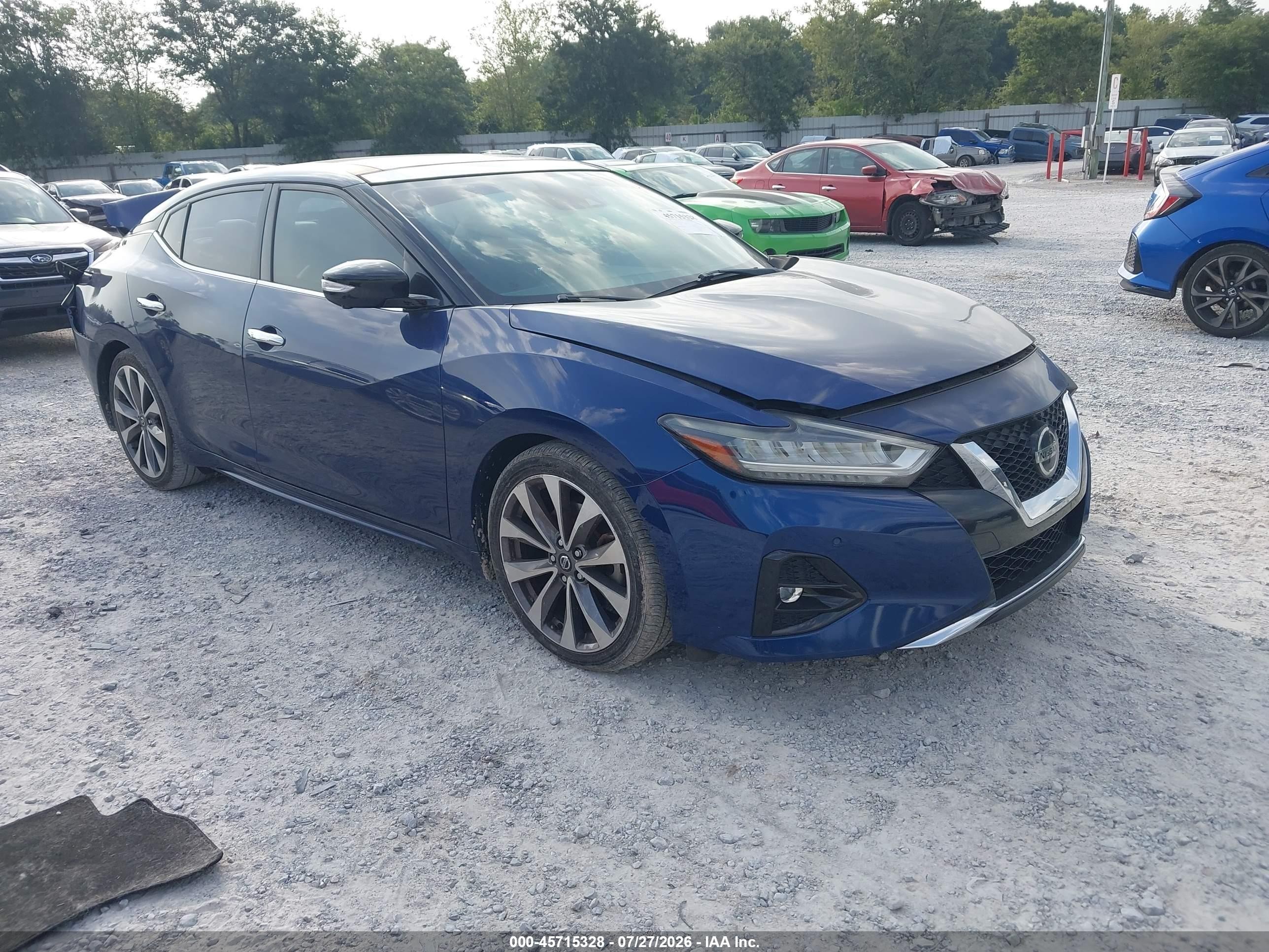 2020 Nissan Maxima Platinum Xtronic Cvt Blue vin: 1N4AA6FV8LC376381
