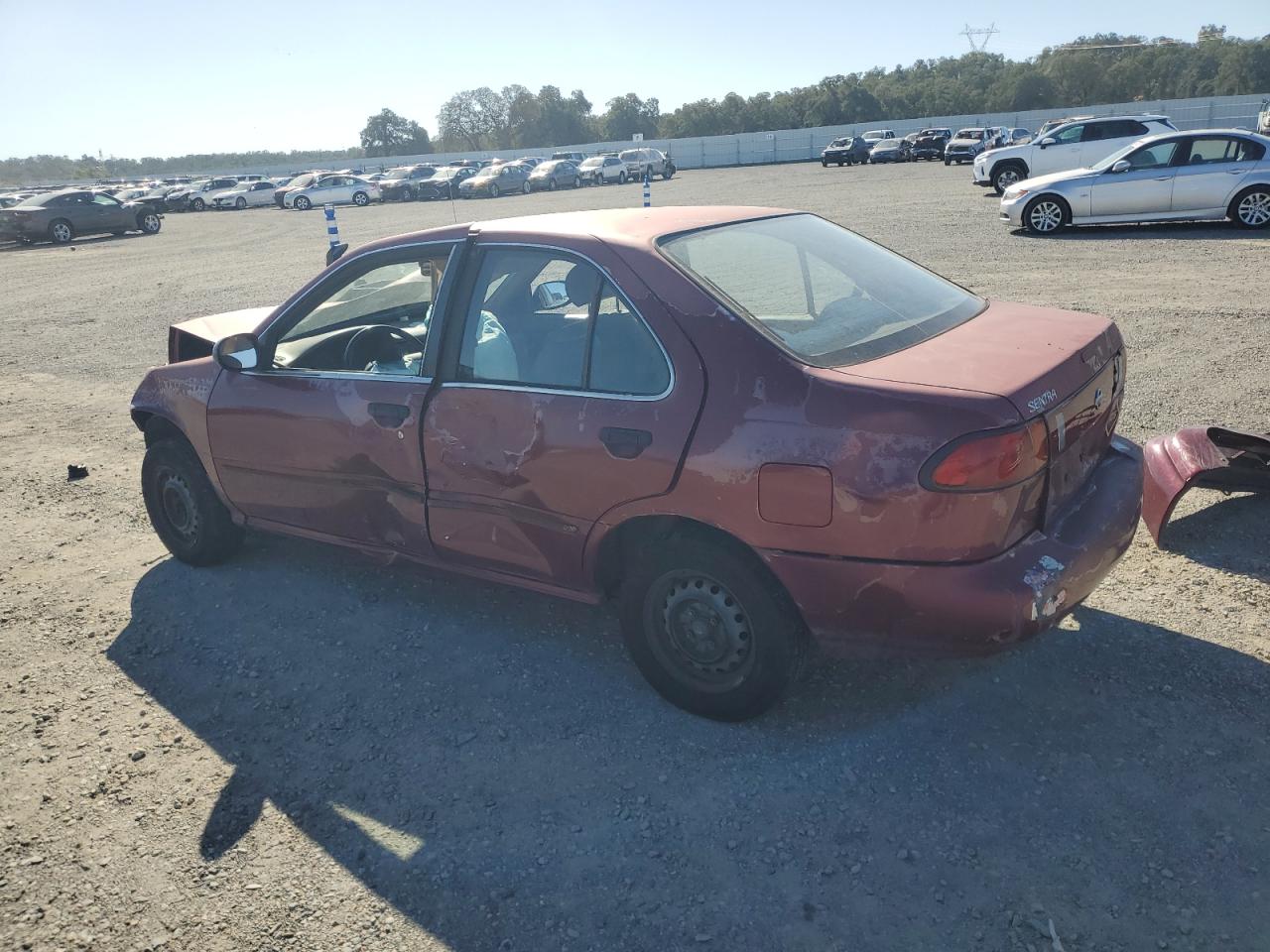 1997 Nissan Sentra Base Maroon vin: 1N4AB41D0VC751439