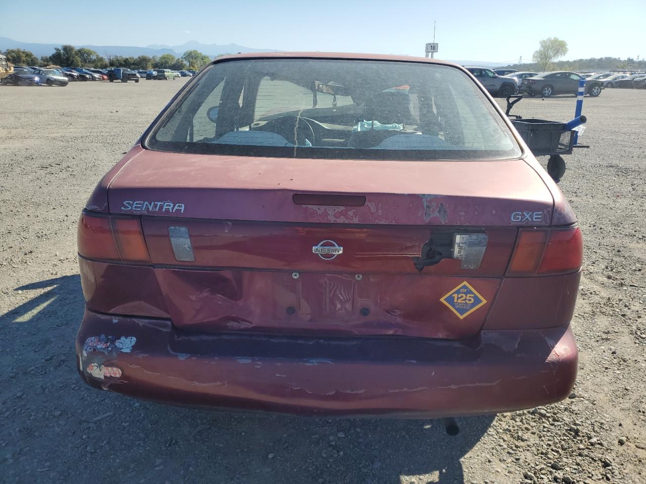 1997 Nissan Sentra Base Maroon vin: 1N4AB41D0VC751439