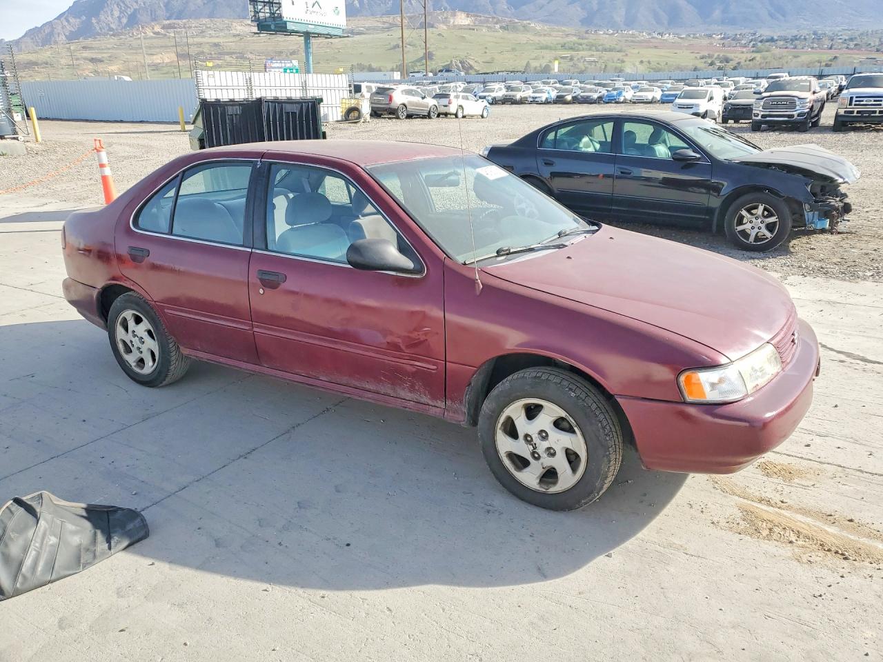 1997 Nissan Sentra Base Burgundy vin: 1N4AB41D0VC757497