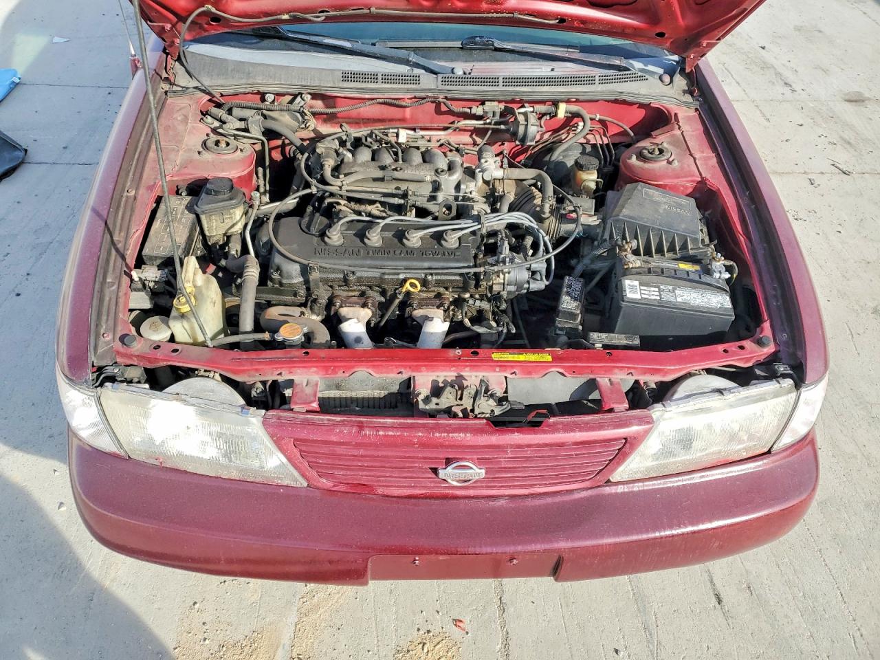 1997 Nissan Sentra Base Burgundy vin: 1N4AB41D0VC757497