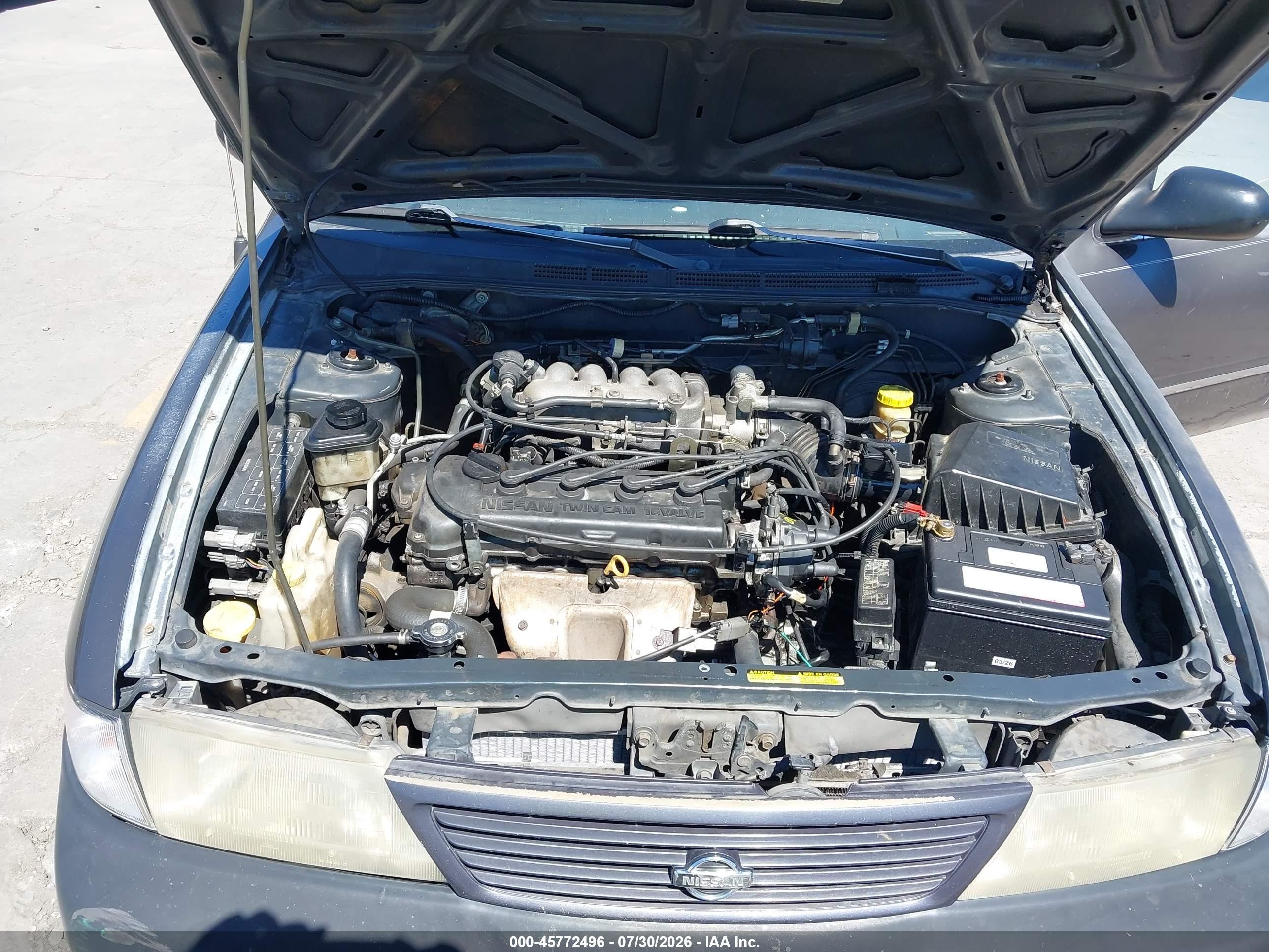 1997 Nissan Sentra Gle/gxe/xe Gray vin: 1N4AB41D0VC774896