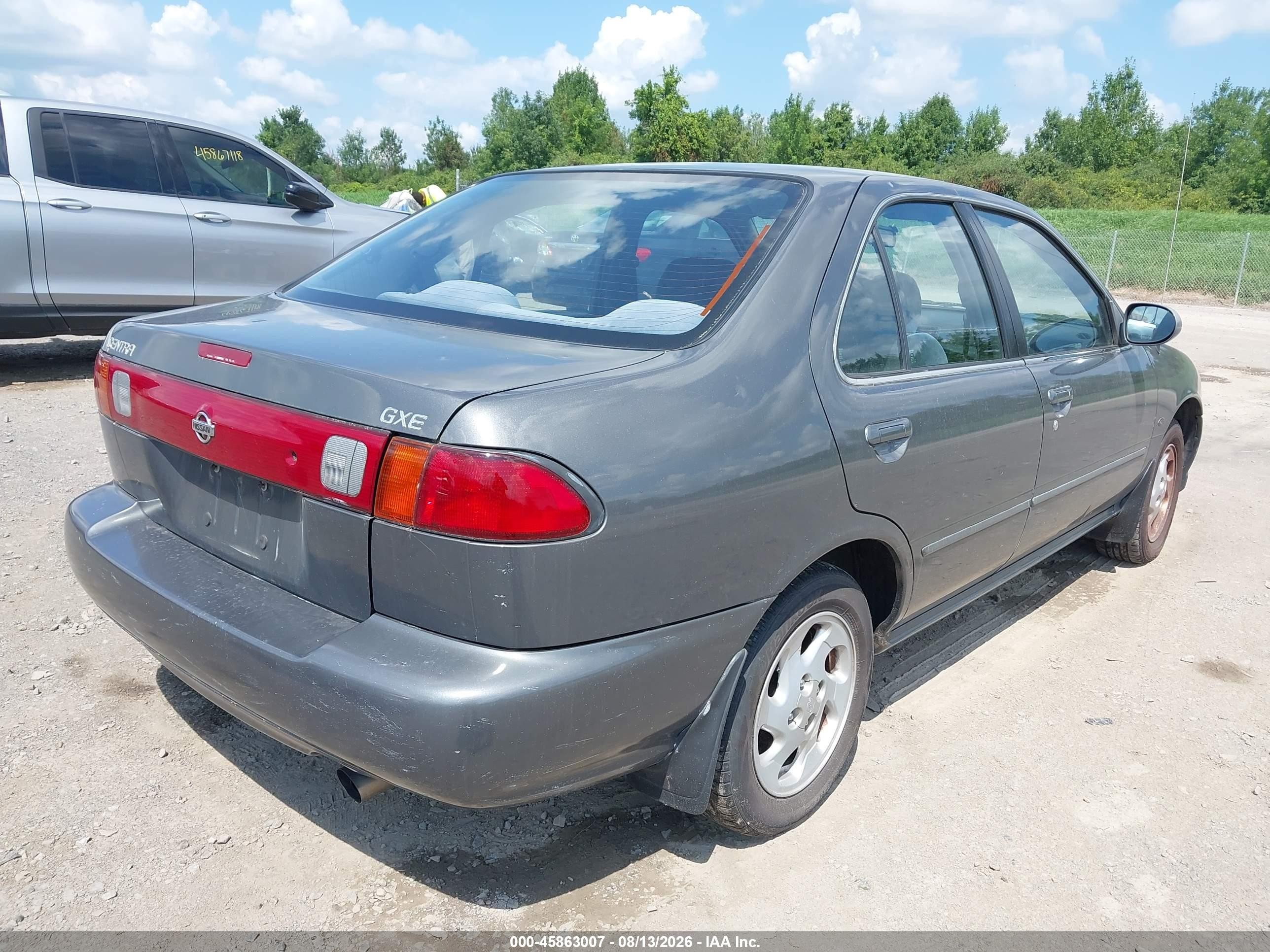 1999 Nissan Sentra Gxe/xe Gray vin: 1N4AB41D1XC720462