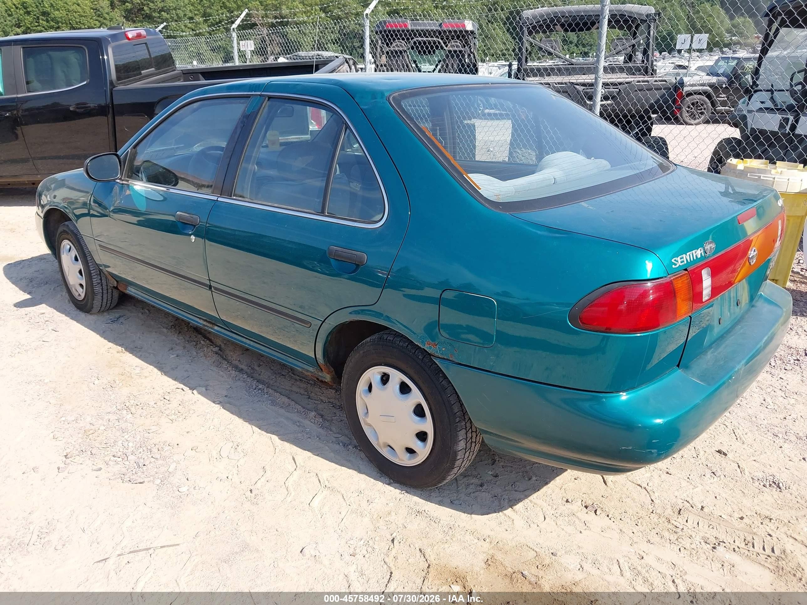 1996 Nissan Sentra E/xe/gxe/gle Teal vin: 1N4AB41D4TC752803