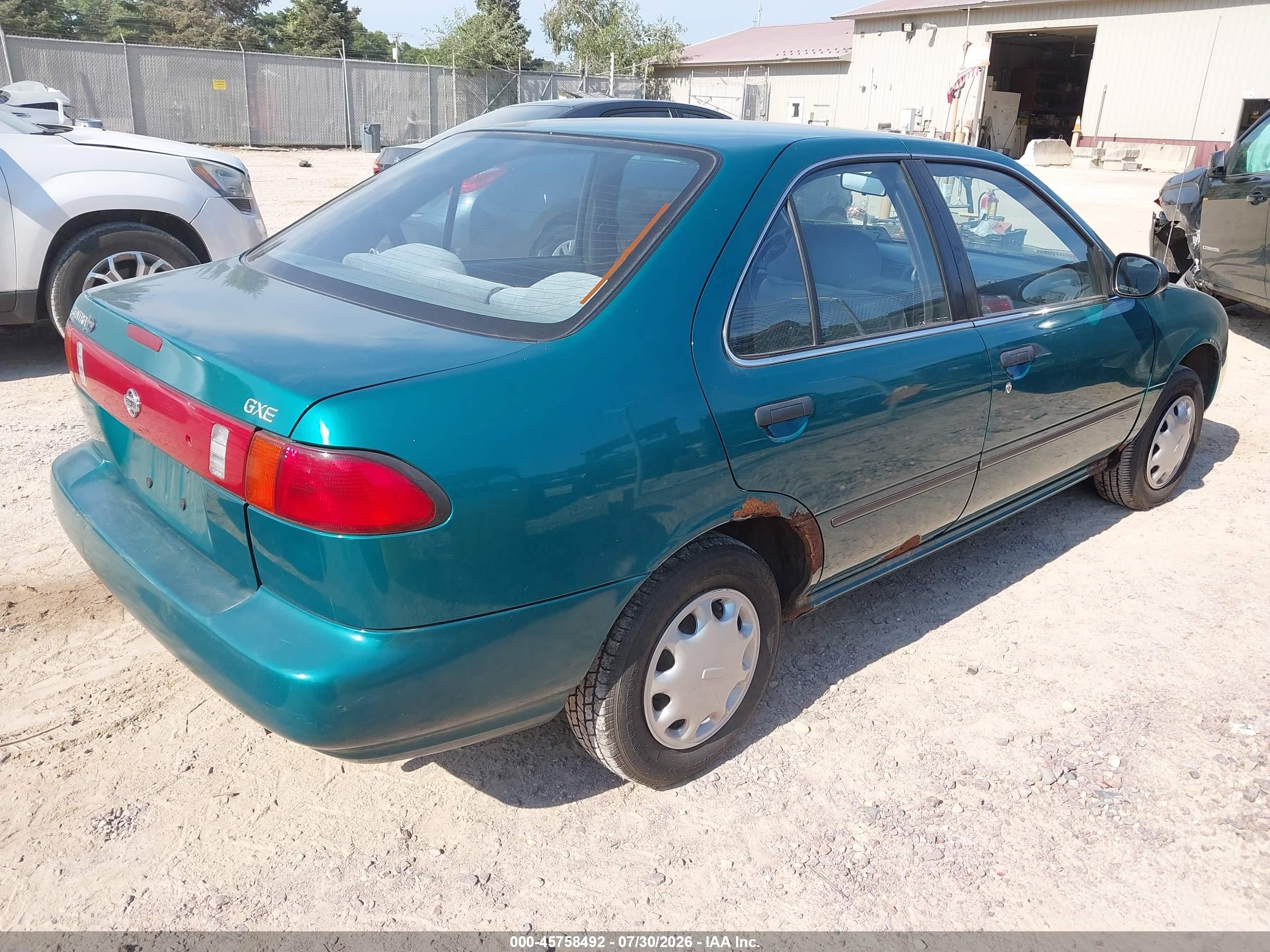 1996 Nissan Sentra E/xe/gxe/gle Teal vin: 1N4AB41D4TC752803