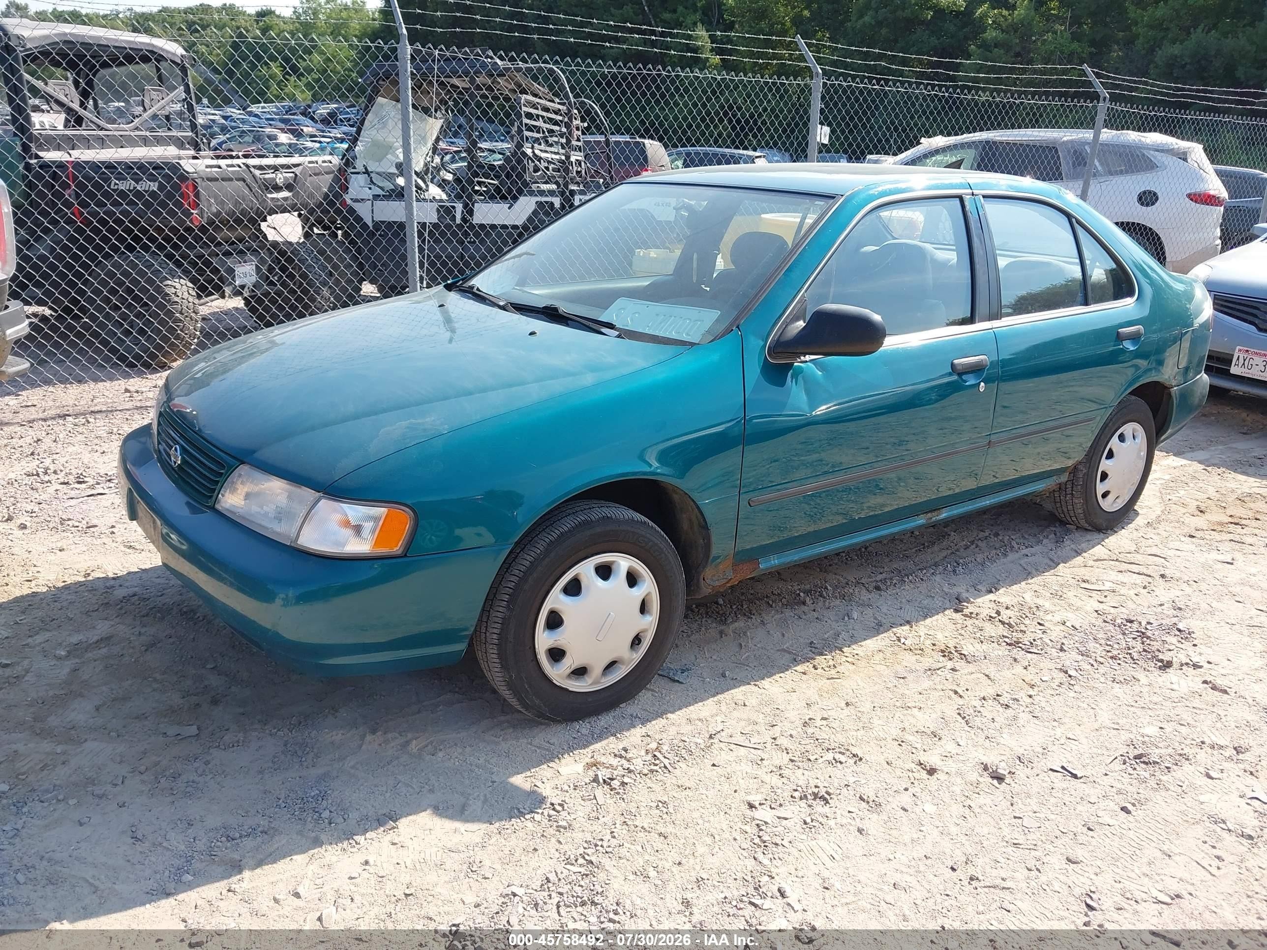 1996 Nissan Sentra E/xe/gxe/gle Teal vin: 1N4AB41D4TC752803