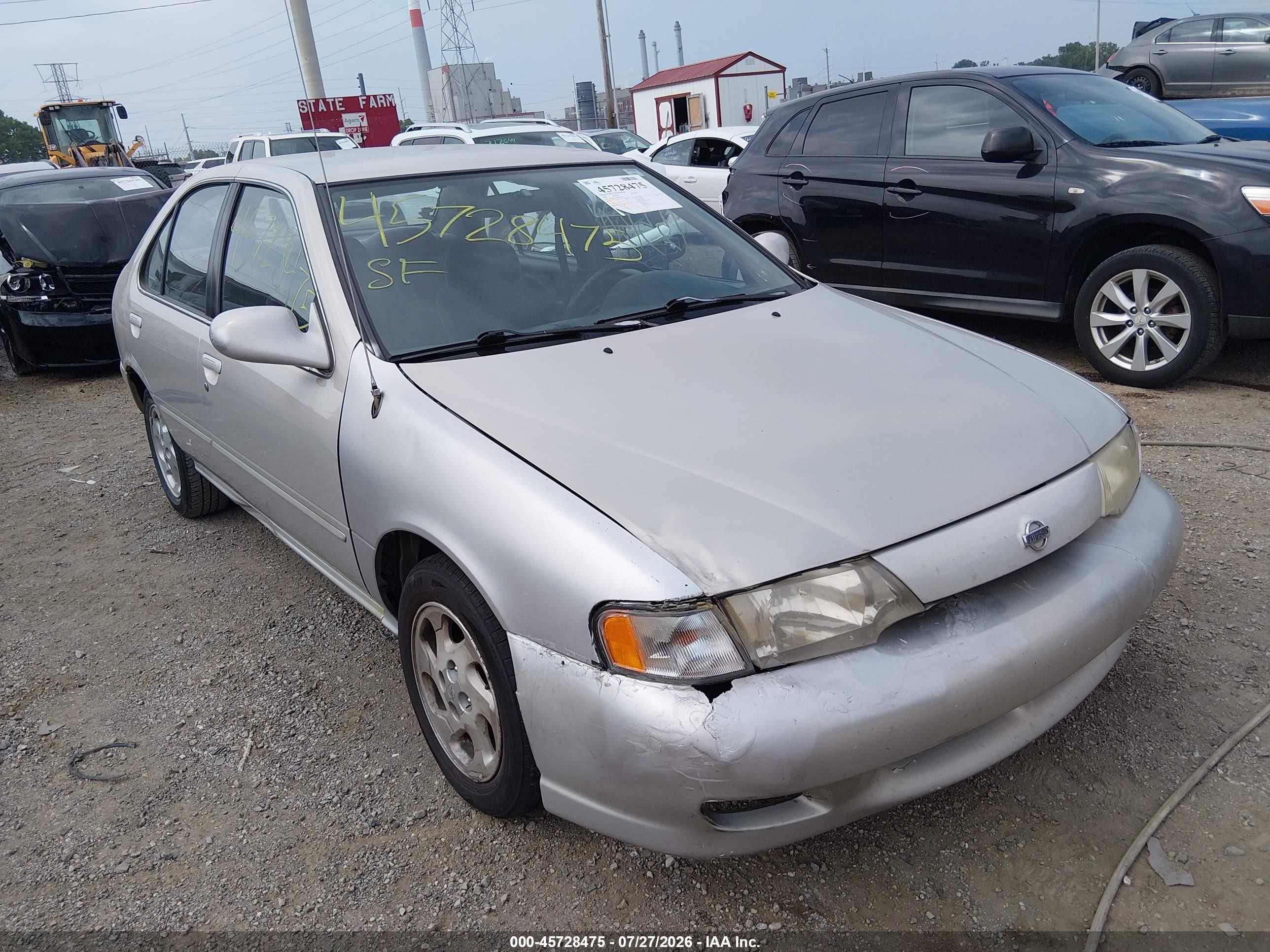 1999 Nissan Sentra Gxe/xe Gray vin: 1N4AB41D4XC705583