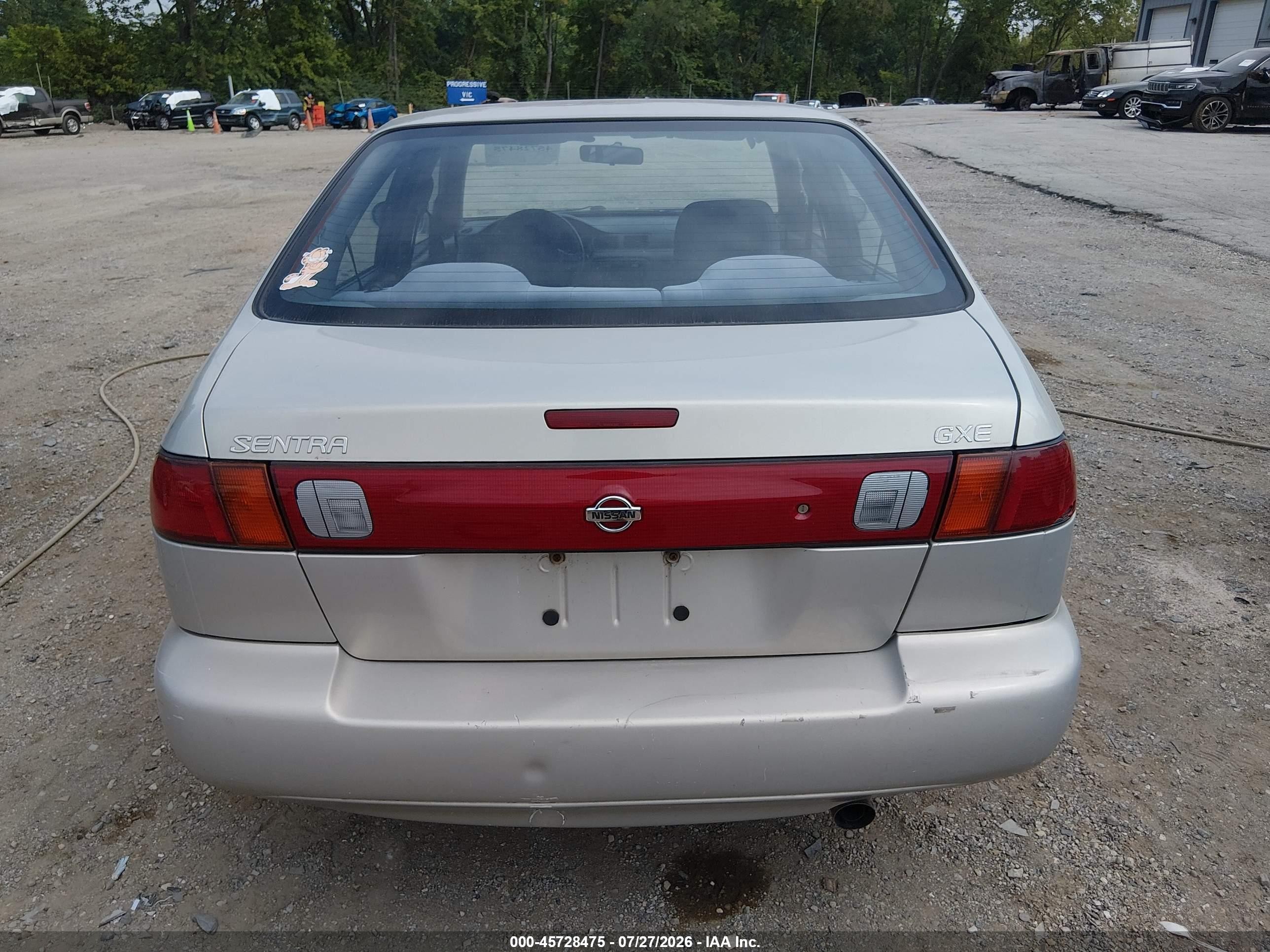 1999 Nissan Sentra Gxe/xe Gray vin: 1N4AB41D4XC705583
