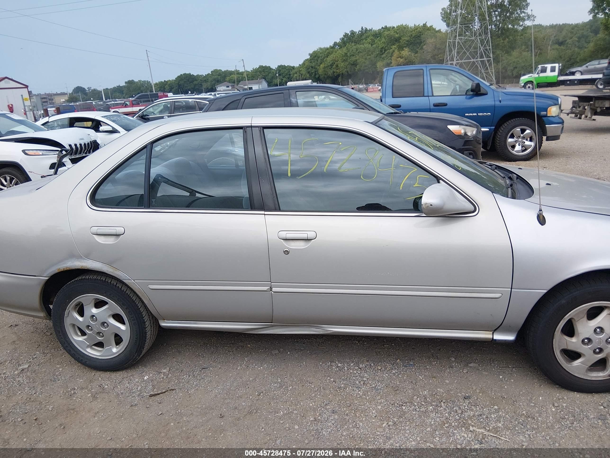 1999 Nissan Sentra Gxe/xe Gray vin: 1N4AB41D4XC705583