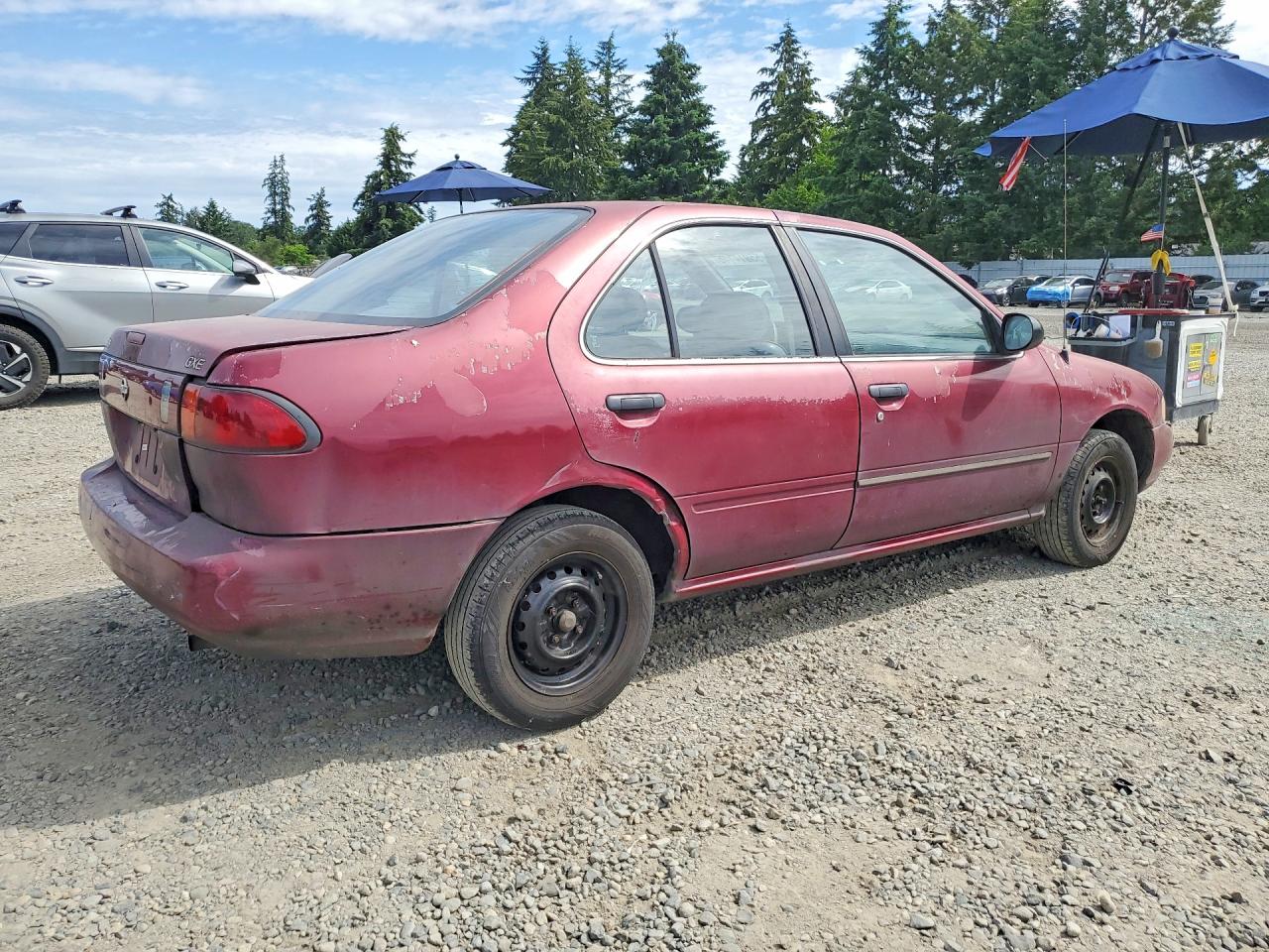 1995 Nissan Sentra Base Burgundy vin: 1N4AB41D5SC754722