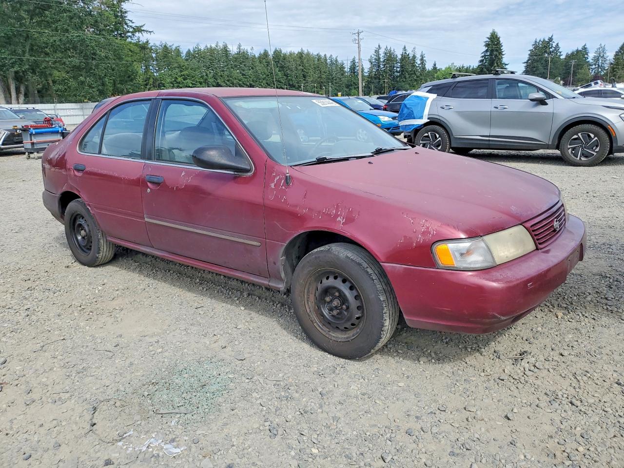 1995 Nissan Sentra Base Burgundy vin: 1N4AB41D5SC754722