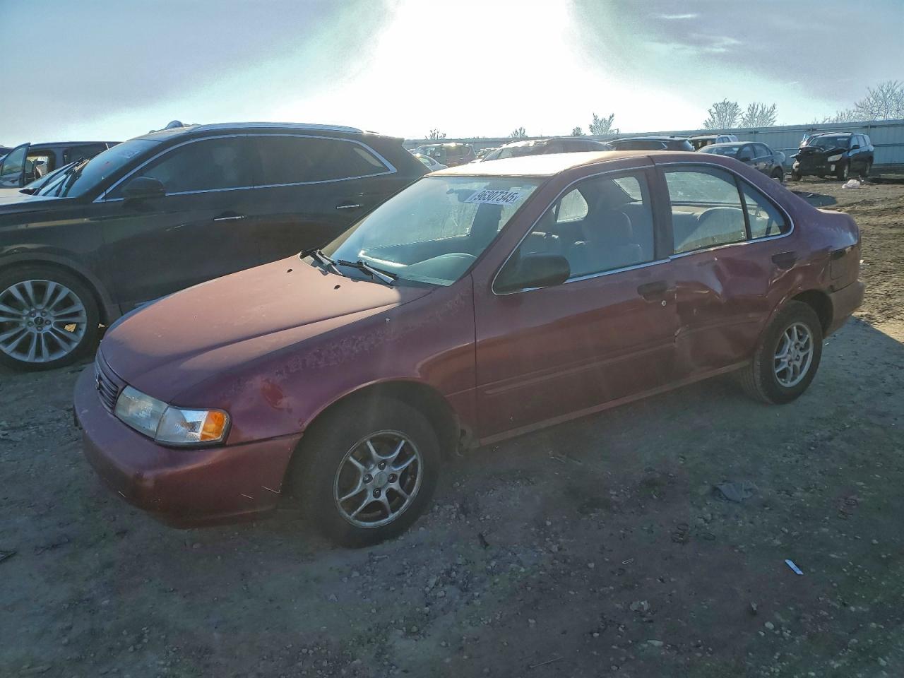 1997 Nissan Sentra Base Burgundy vin: 1N4AB41D5VC727587