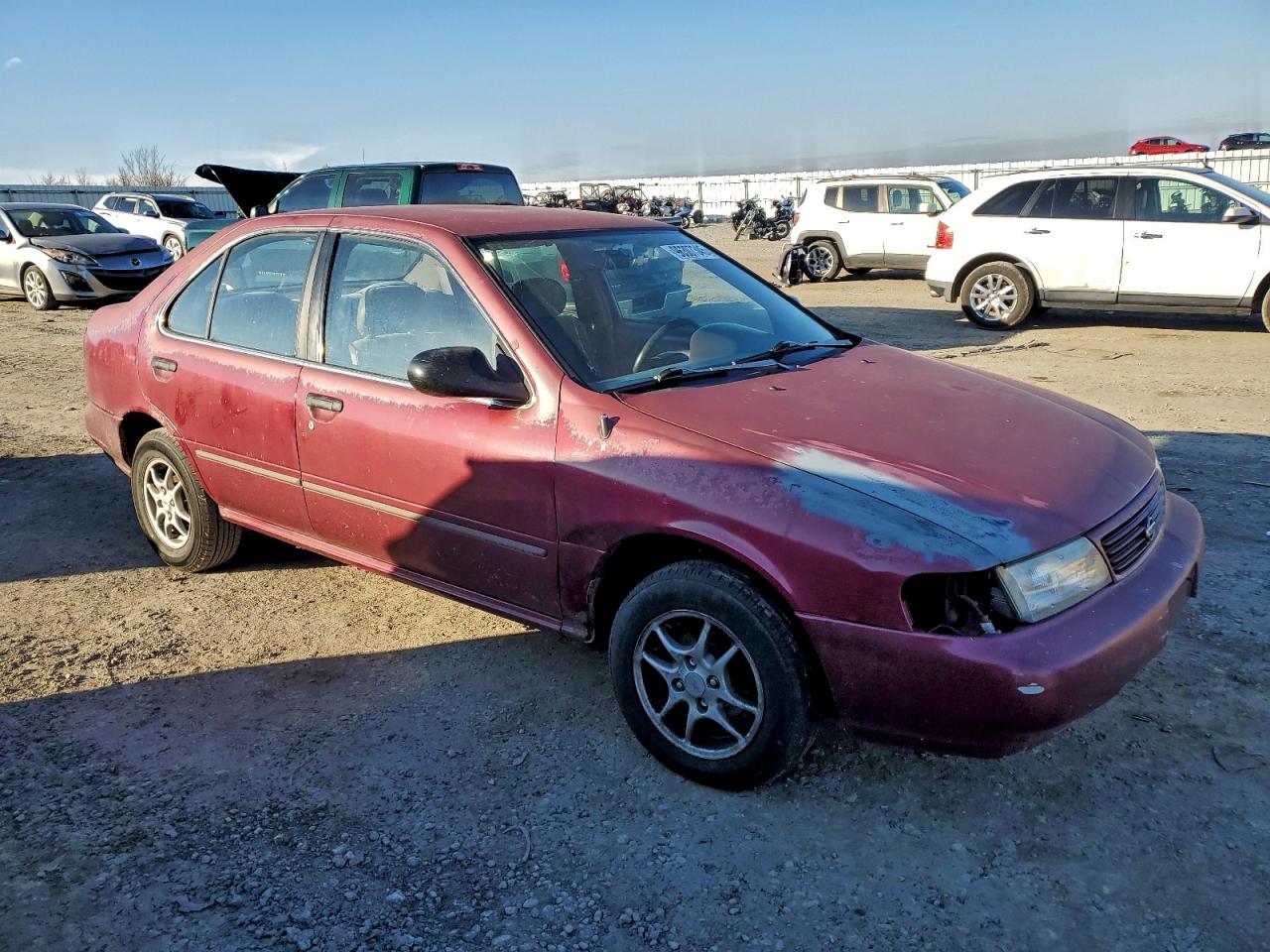 1997 Nissan Sentra Base Burgundy vin: 1N4AB41D5VC727587