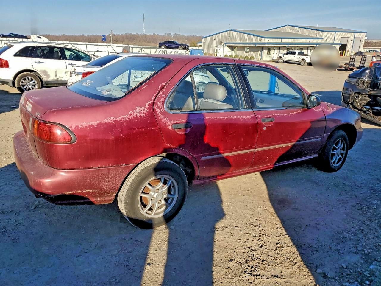 1997 Nissan Sentra Base Burgundy vin: 1N4AB41D5VC727587