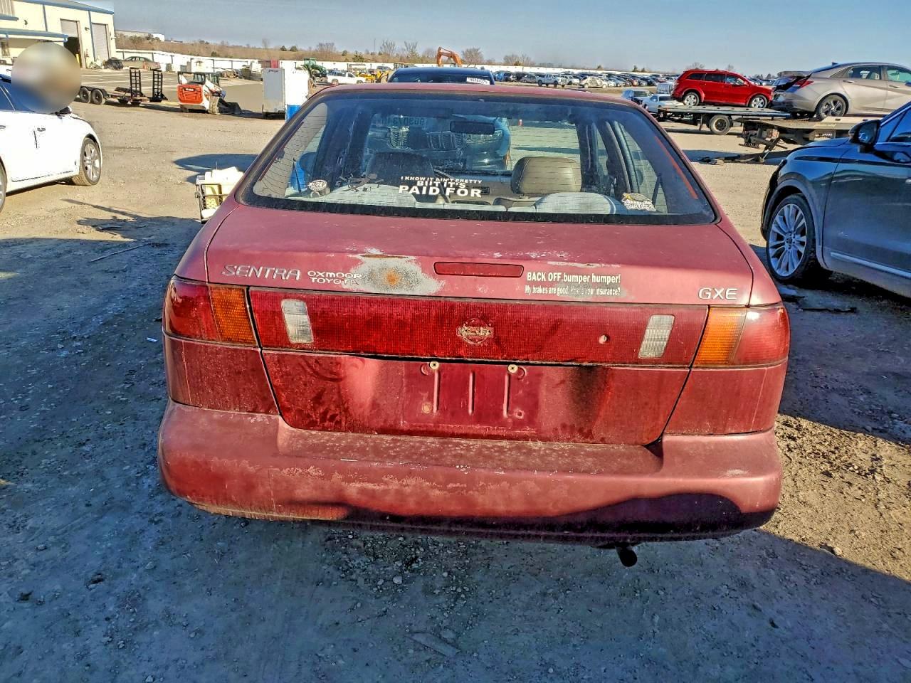 1997 Nissan Sentra Base Burgundy vin: 1N4AB41D5VC727587